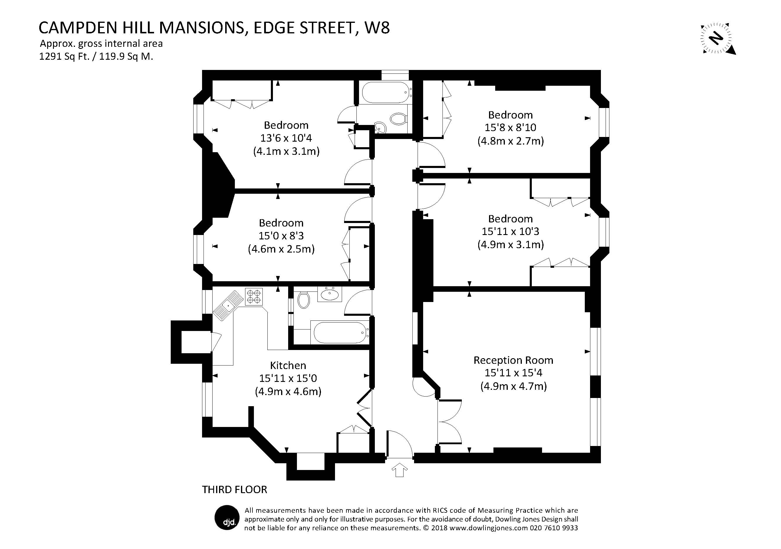 4 Bedrooms Flat to rent in Edge Street, London W8