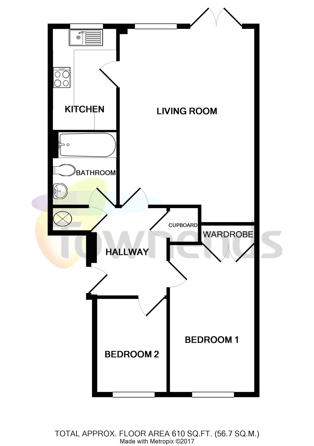 2 Bedrooms Flat for sale in Lorne Gardens, Woking, Surrey GU21