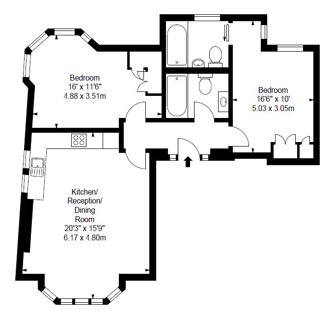 2 Bedrooms Flat to rent in Hamlet Gardens, Hamlet Gardens, Hammersmith W6