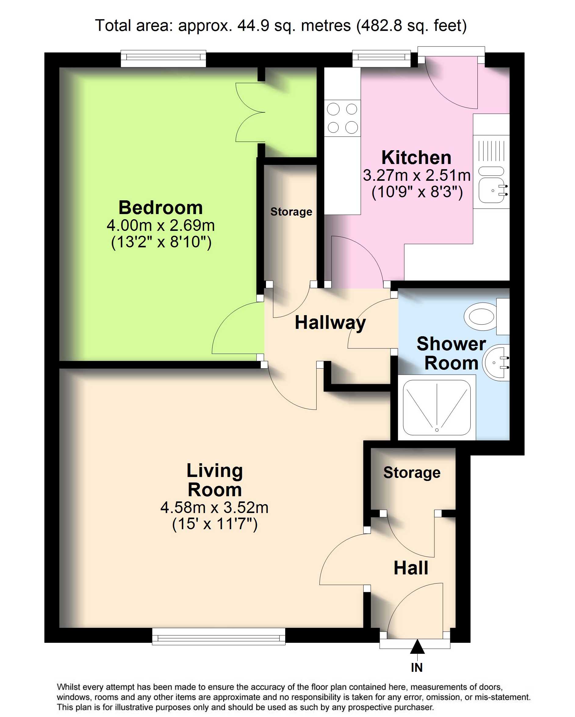 62, Courtfields, Lancing floorplan