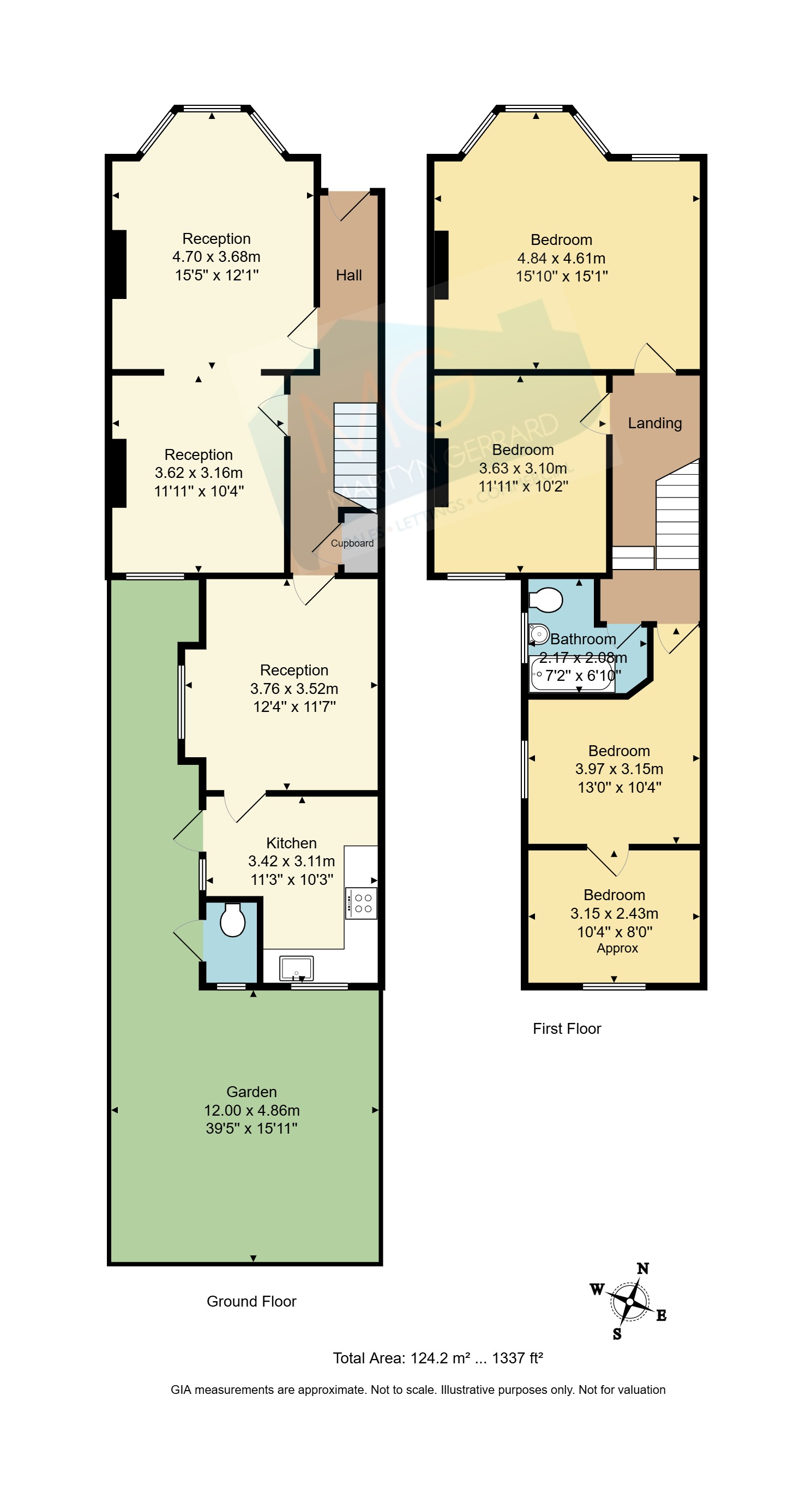 104, Warham Road, London floorplan