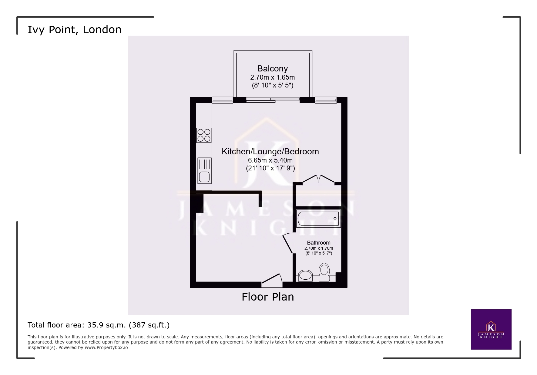 Flat 95 Ivy Point 5, Hannaford Walk, Greater London floorplan
