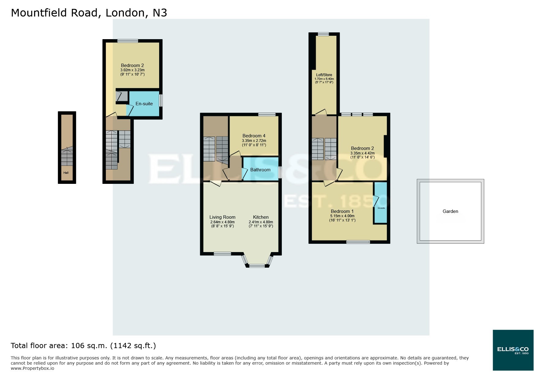 First & Second Floor Flat, 4, Mountfield Road, Finchley floorplan