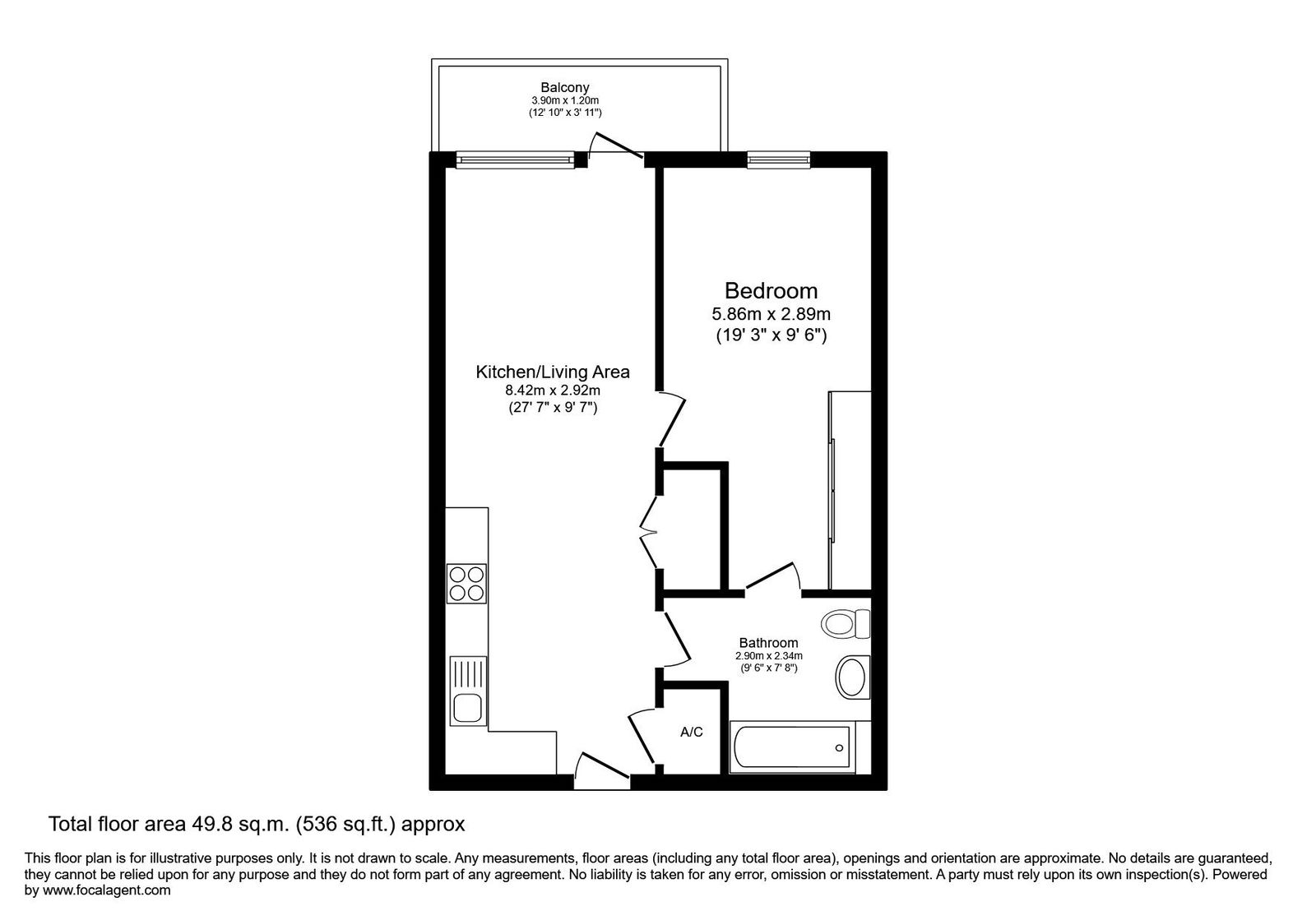 Apartment 408, Verto Building,120 Kings Road, Reading floorplan