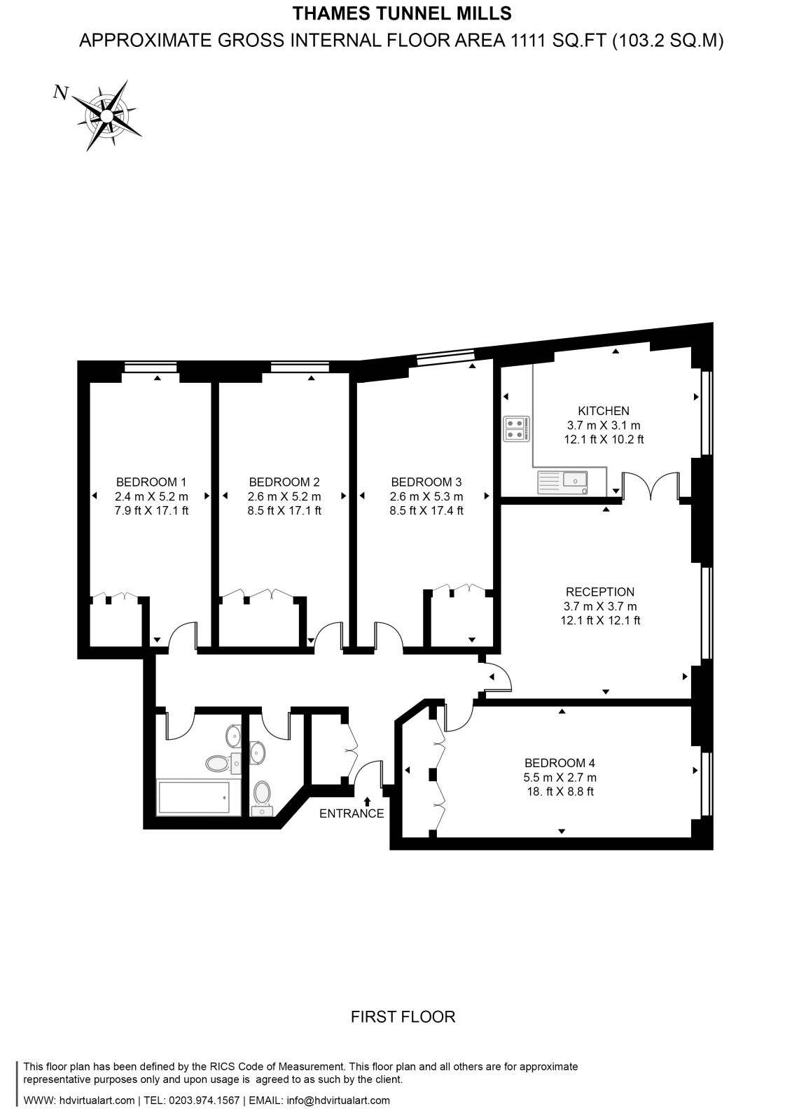 Flat 105, Thames Tunnel Mills, 113, Rotherhithe Street, Rotherhithe floorplan