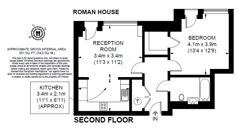 Apartment 33, Roman House, Wood Street, London floorplan