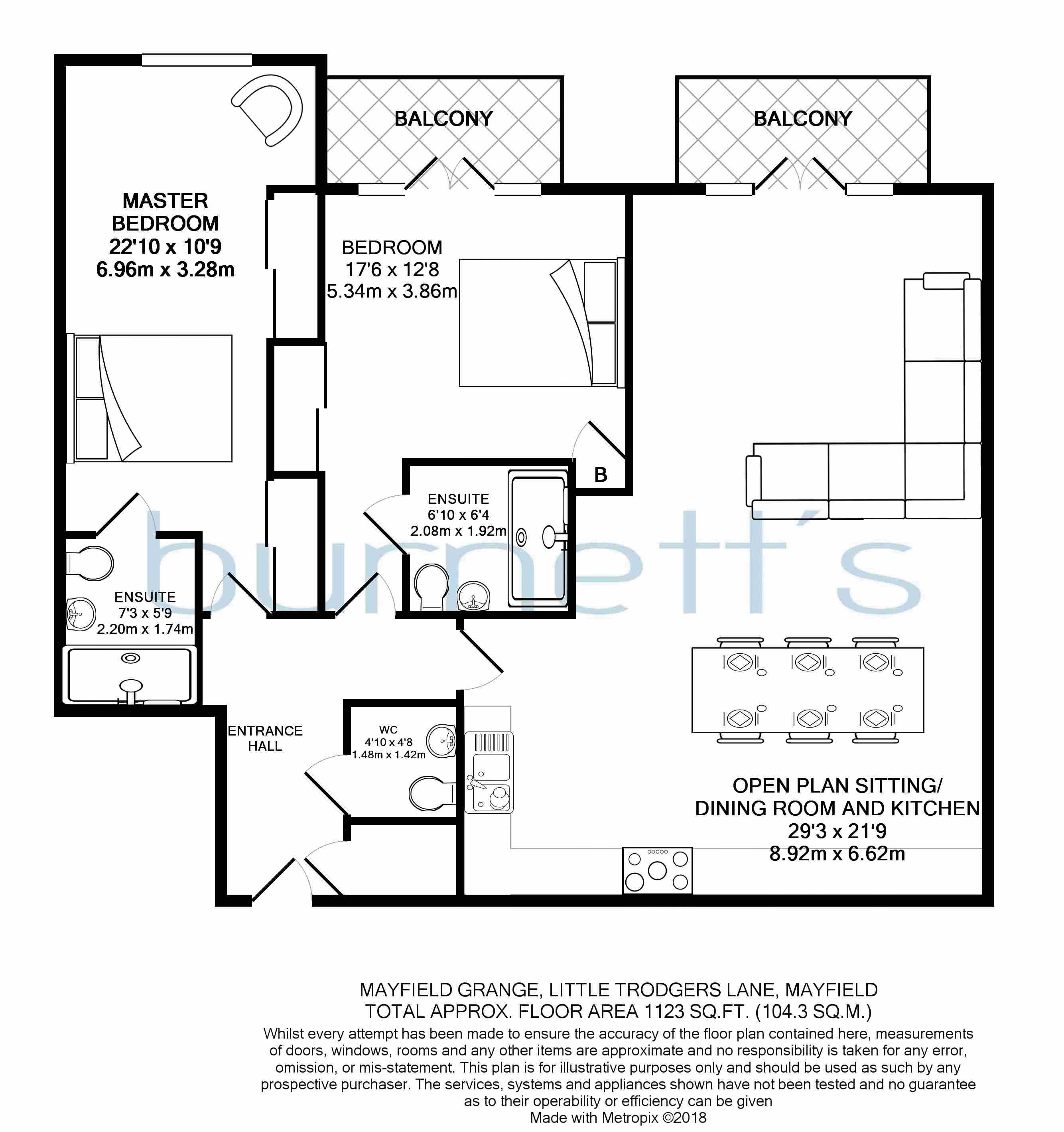 2 Bedrooms Flat for sale in Little Trodgers Lane, Mayfield TN20