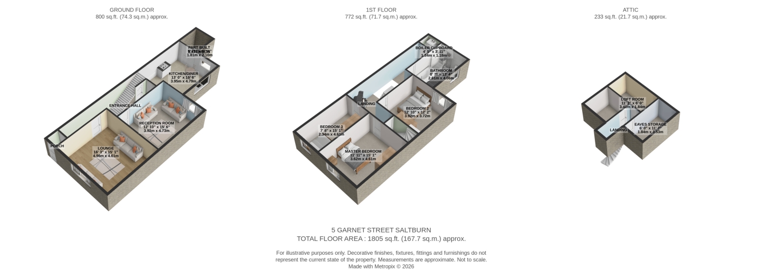 5, GARNET STREET, SALTBURN-BY-THE-SEA floorplan