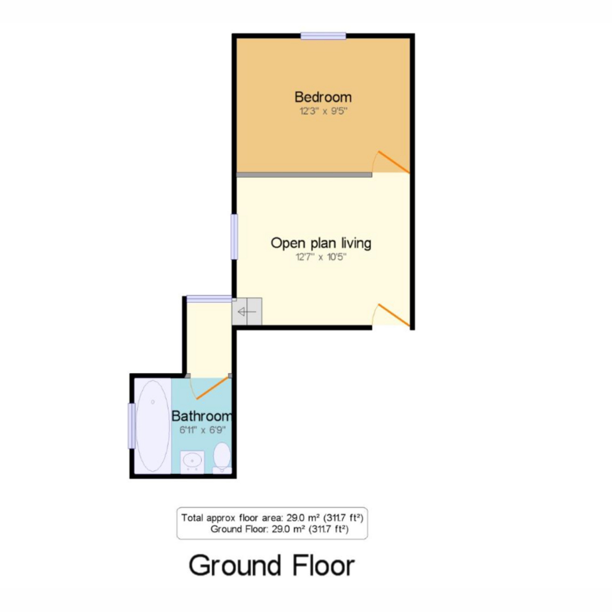 Flat 3, 39, Brighton Road, Purley floorplan