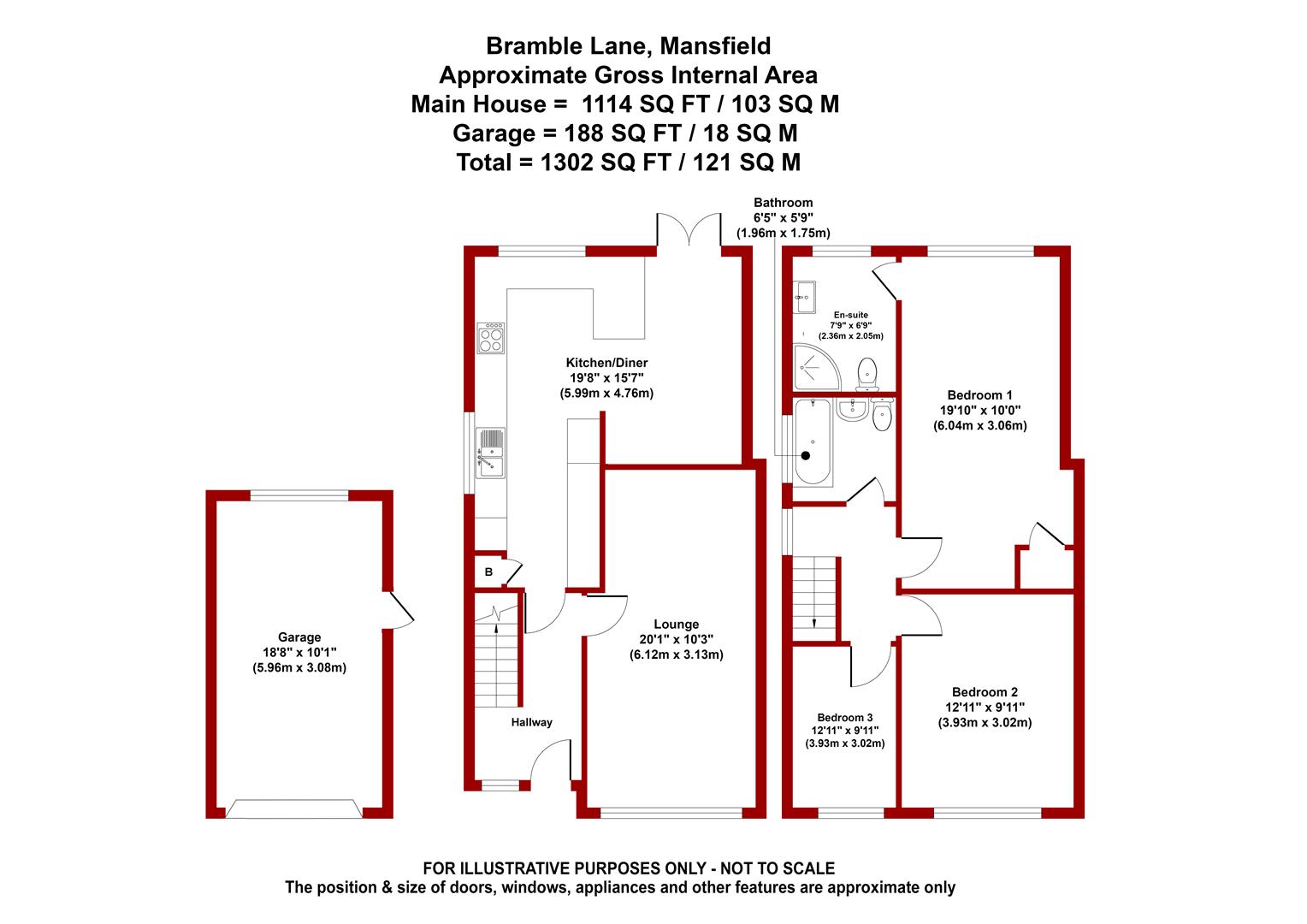 46, Bramble Lane, Mansfield floorplan