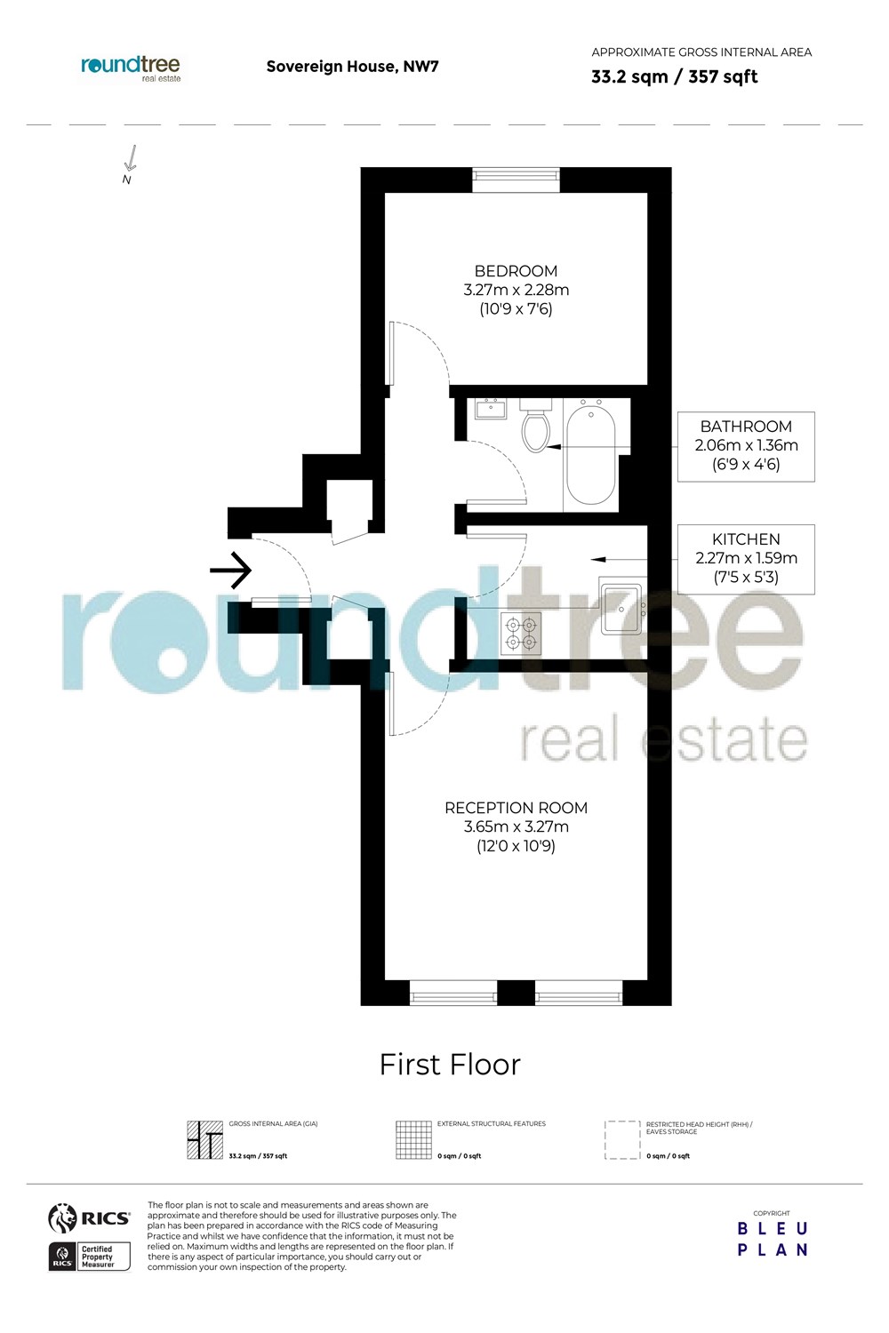 Flat 12, Sovereign House, London floorplan