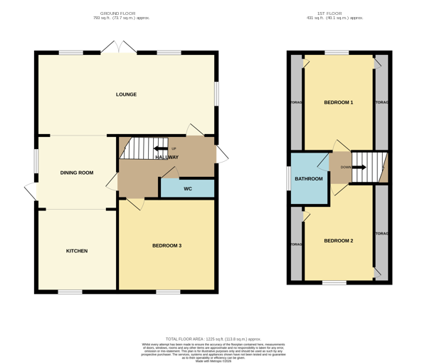 9, Meadow Close, Breaston floorplan