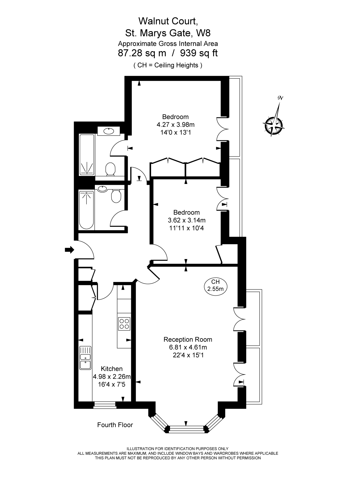 2 Bedrooms Flat to rent in St. Marys Gate, London W8