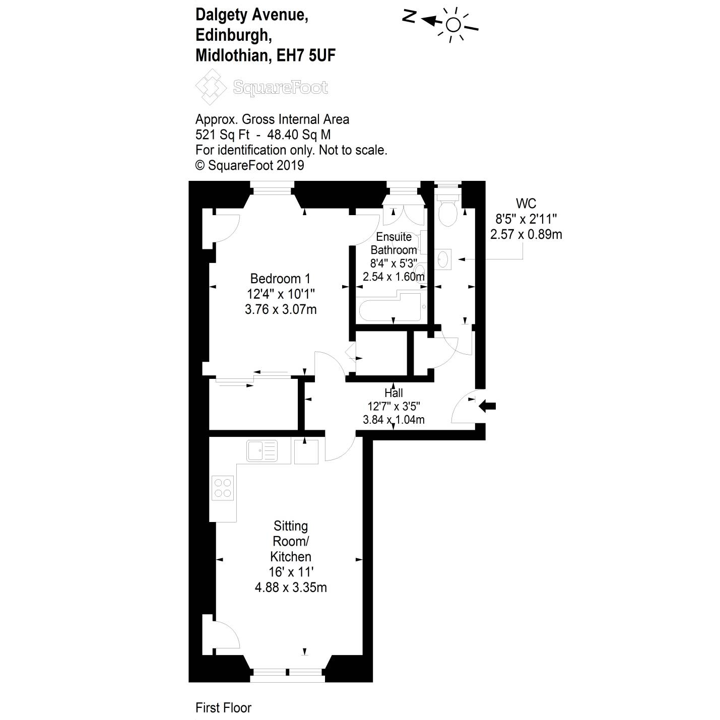 1 Bedrooms Flat for sale in 7 (1F3) Dalgety Avenue, Meadowbank EH7