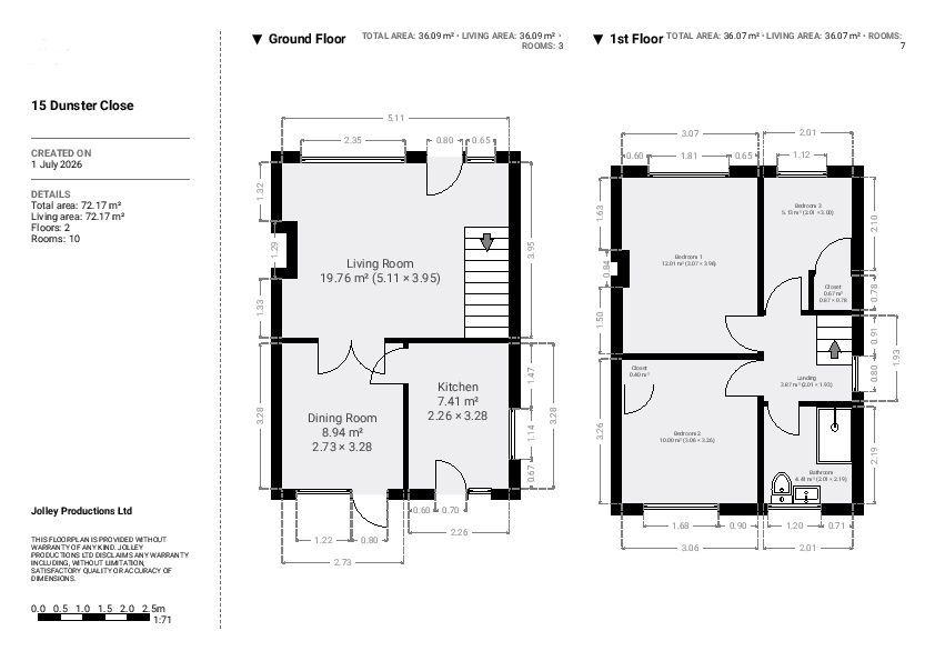 15,, Dunster Close, Stockport floorplan