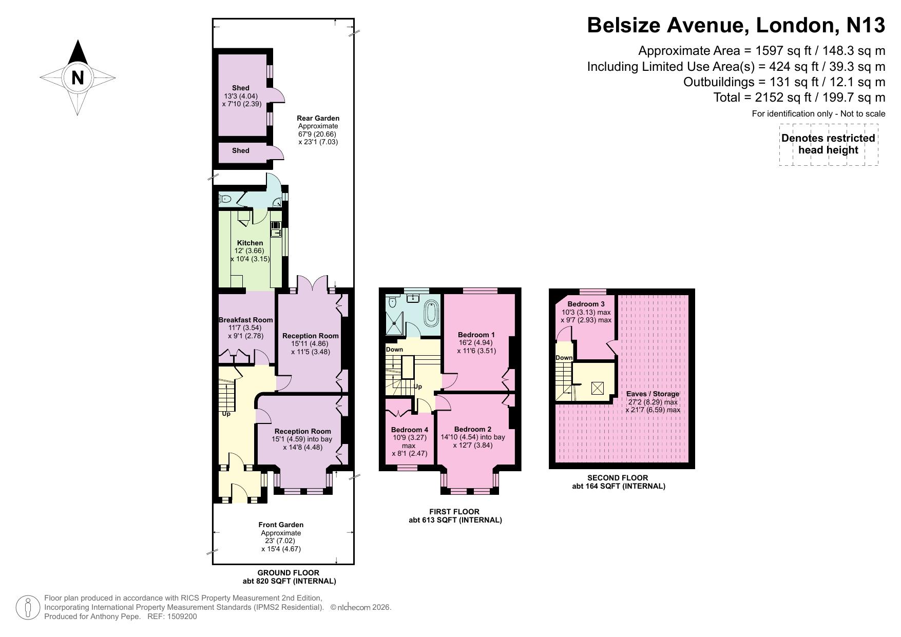 64, Belsize Avenue, London floorplan