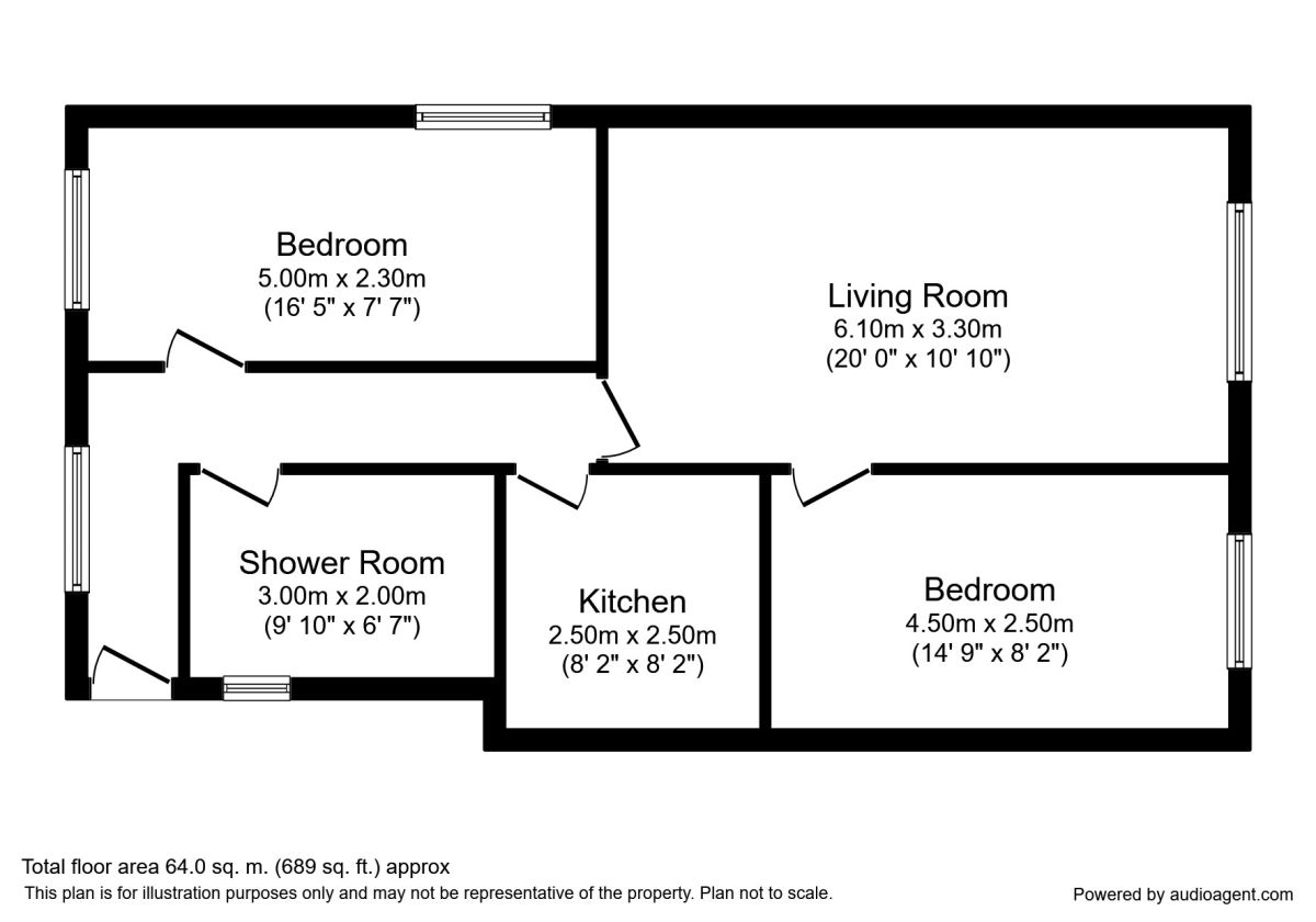 2 Bedrooms Flat to rent in Malcolm Close, Nottingham NG3