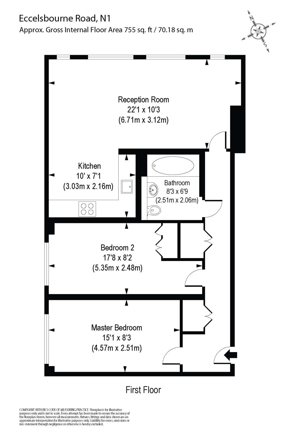 2 Bedrooms Flat to rent in Ecclesbourne Apartments, 64 Ecclesbourne Road, London N1