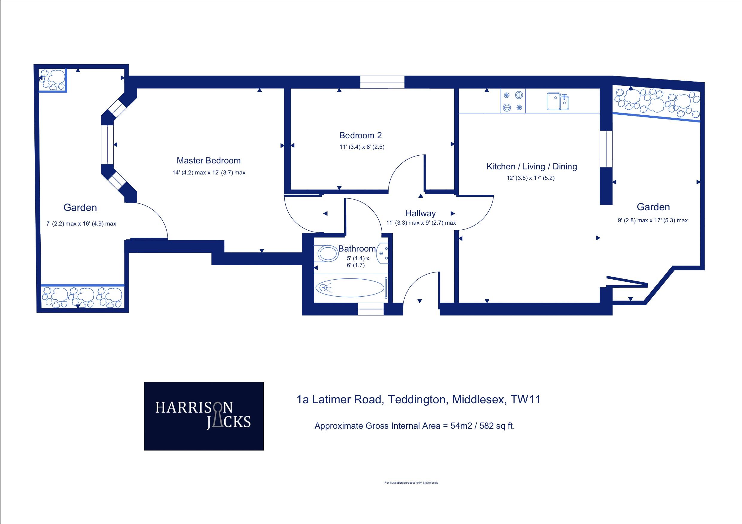 2 Bedrooms Flat to rent in Latimer Road, Teddington TW11