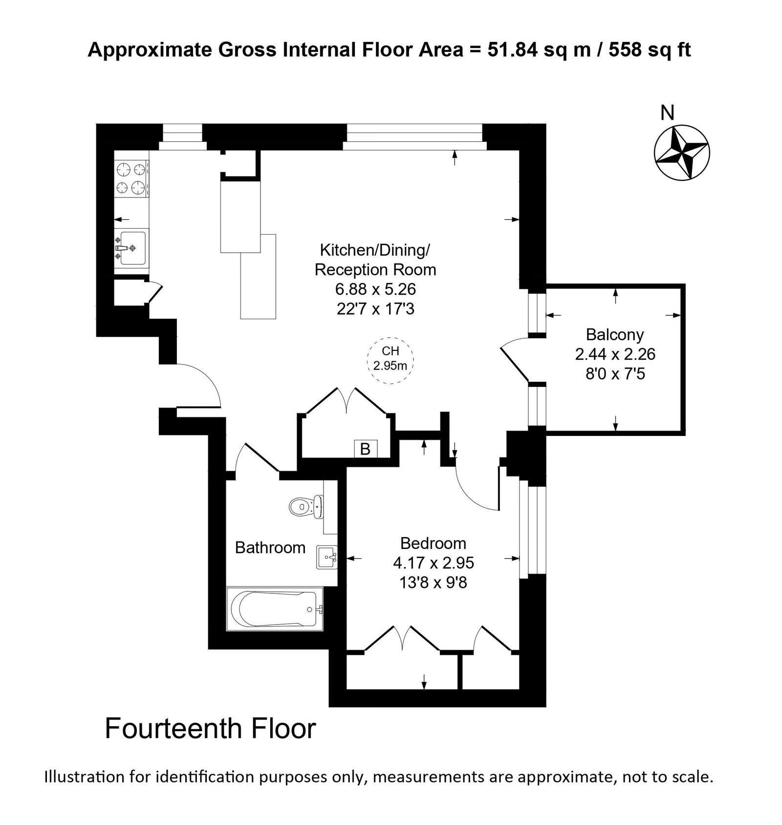 1404 Serapis House,28 Goodluck Hope, London floorplan