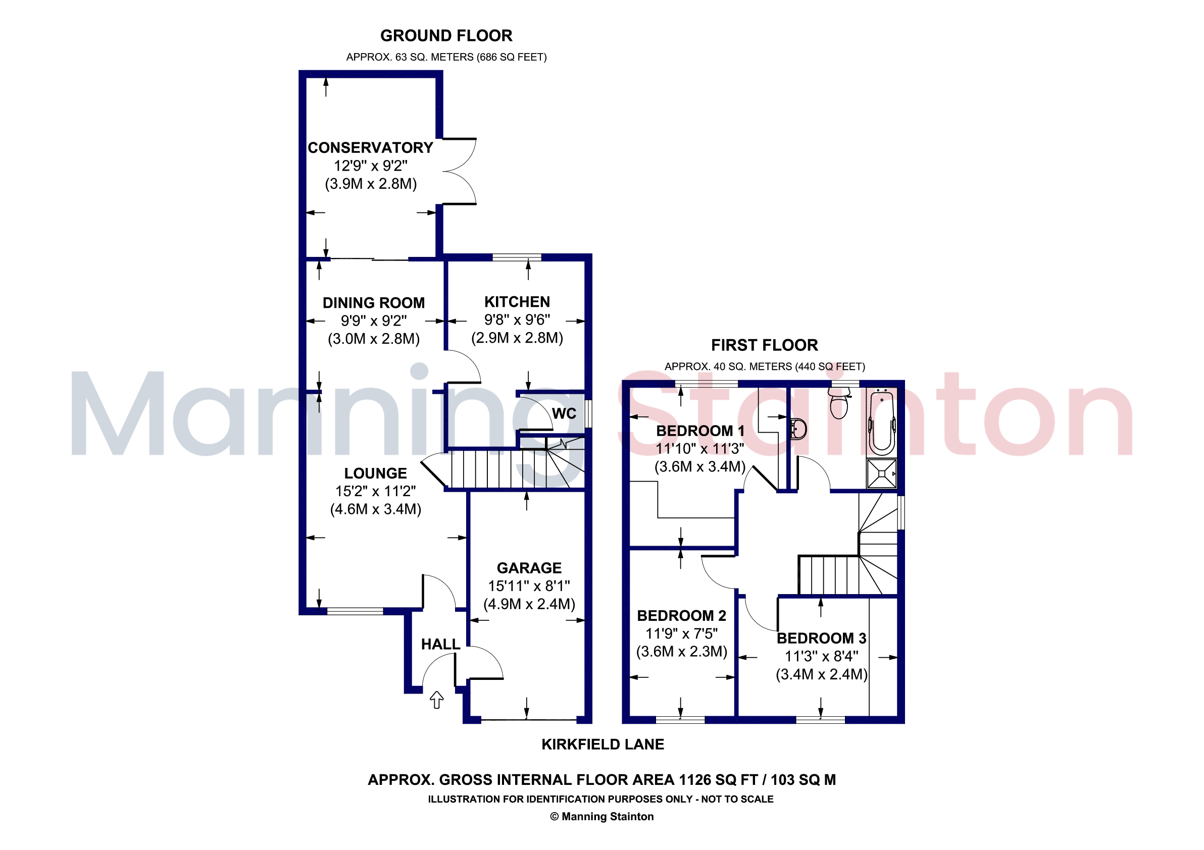 60, Kirkfield Lane, Leeds floorplan
