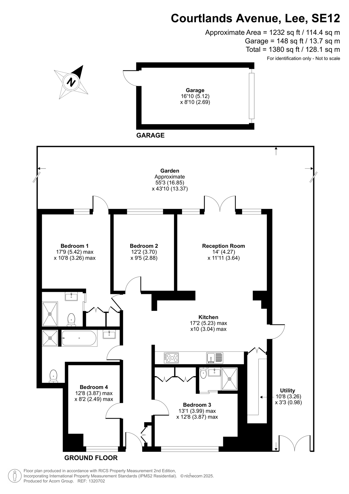 132, Courtlands Avenue, Lee floorplan