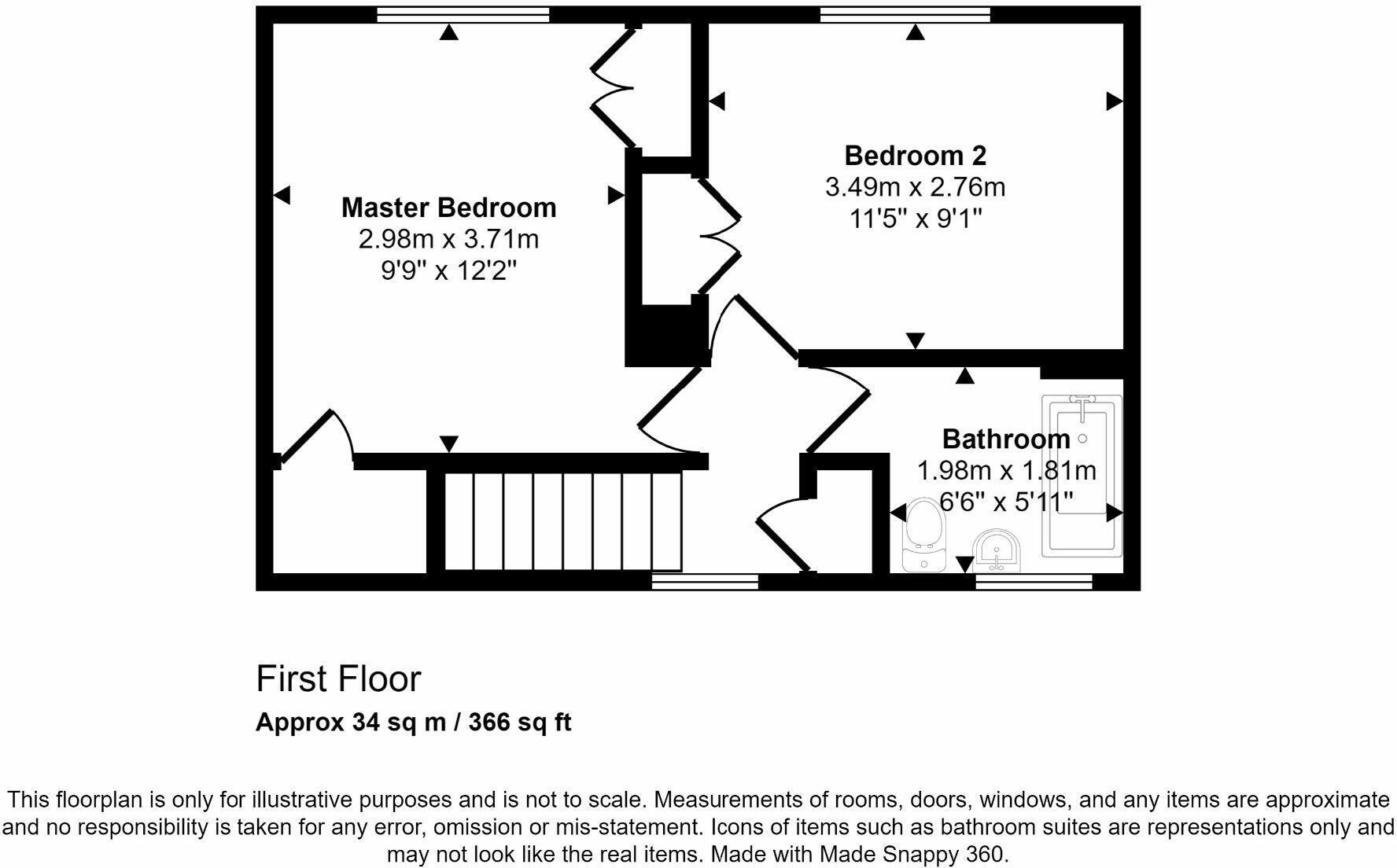 96, Anson Road, Weston-Super-Mare floorplan