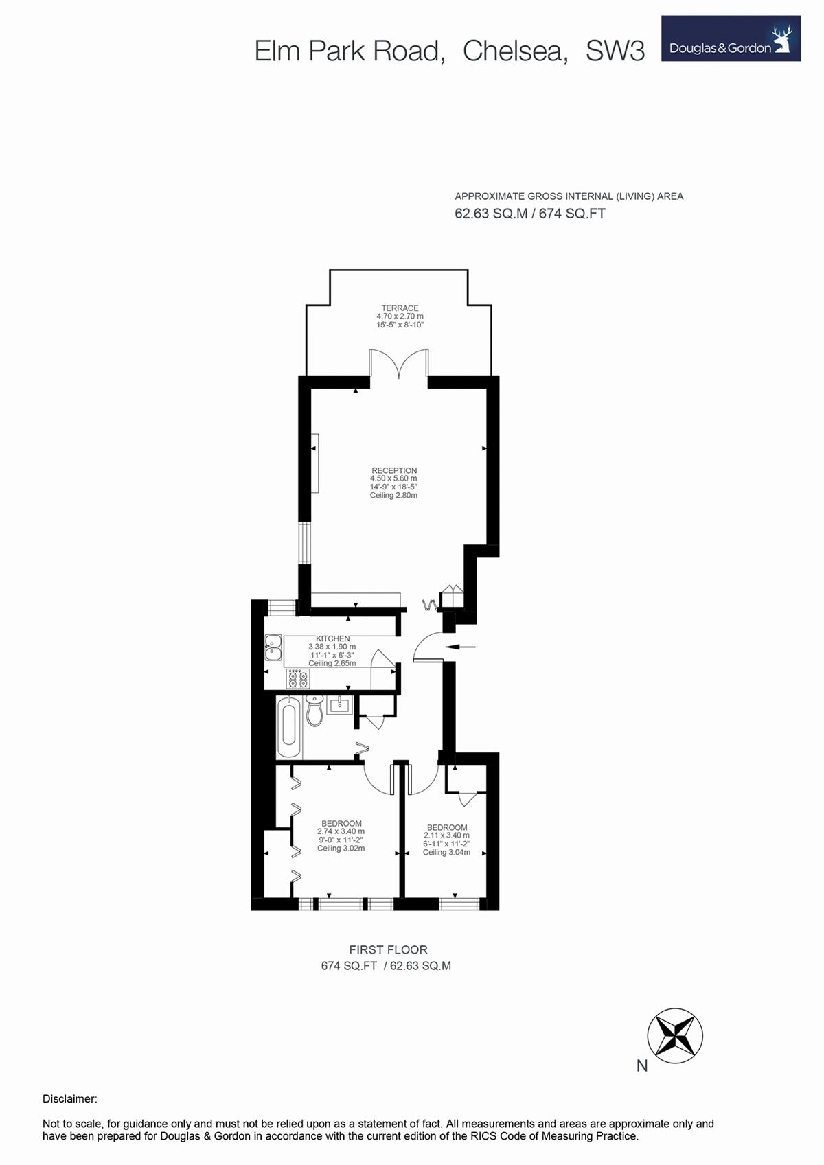 2 Bedrooms Flat to rent in Elm Park Road, London SW3