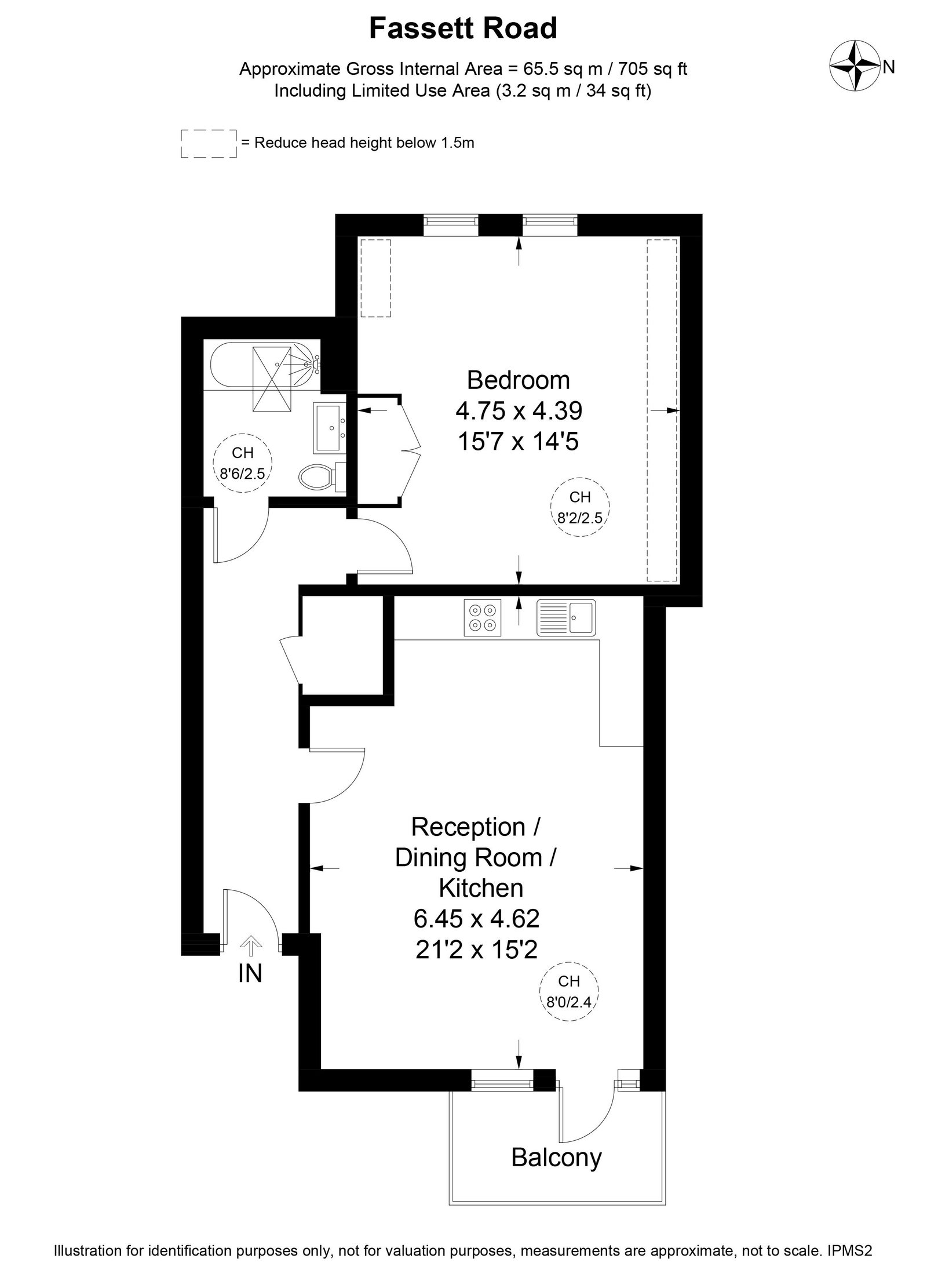 Flat 5,Harrier House, 31-33 Fasset Road, Greater London floorplan