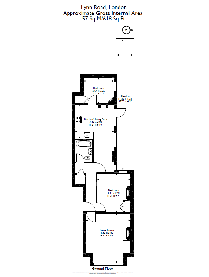 22a, Lynn Road, London floorplan
