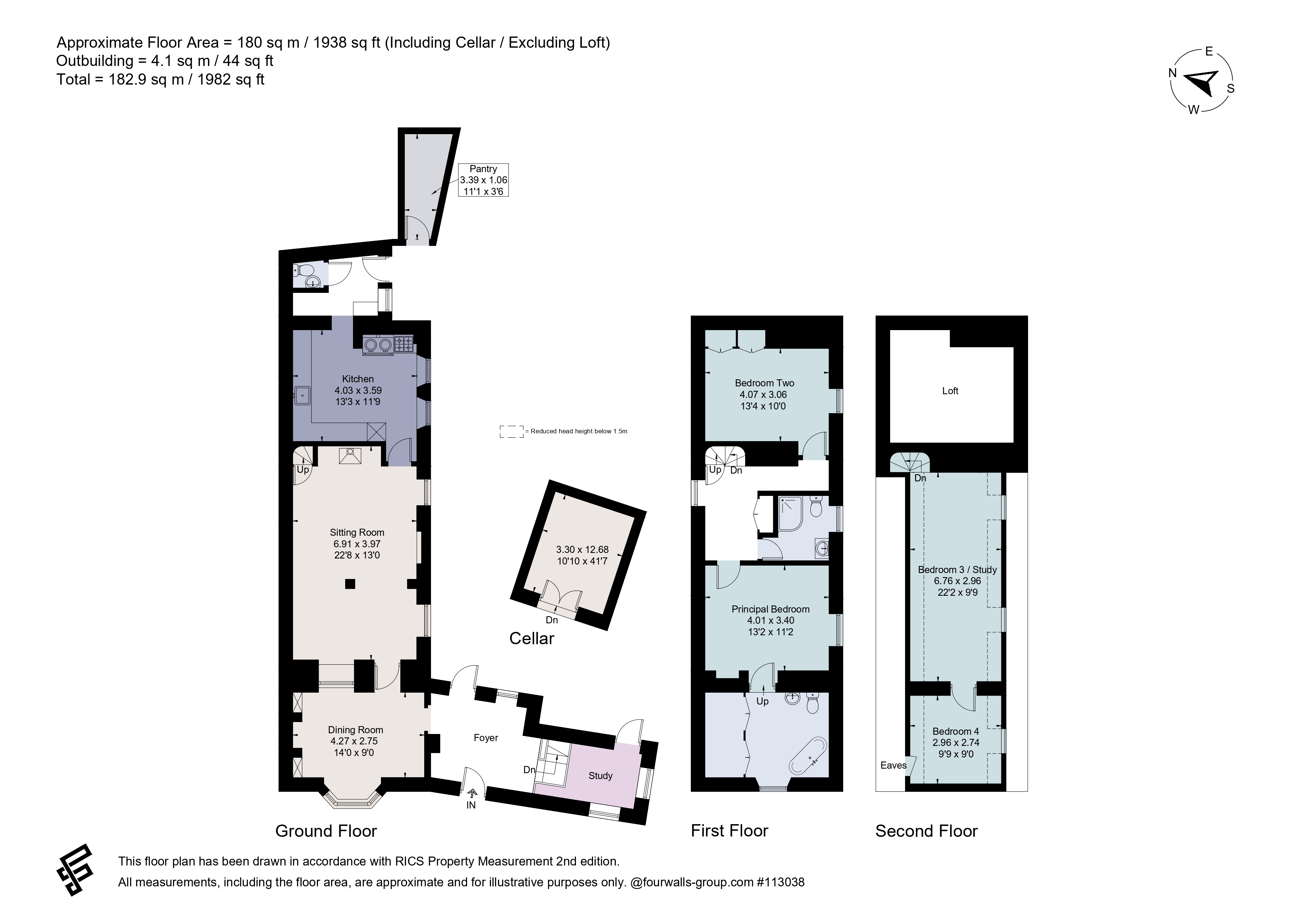 Long Cottage,, Bibury, Gloucestershire floorplan