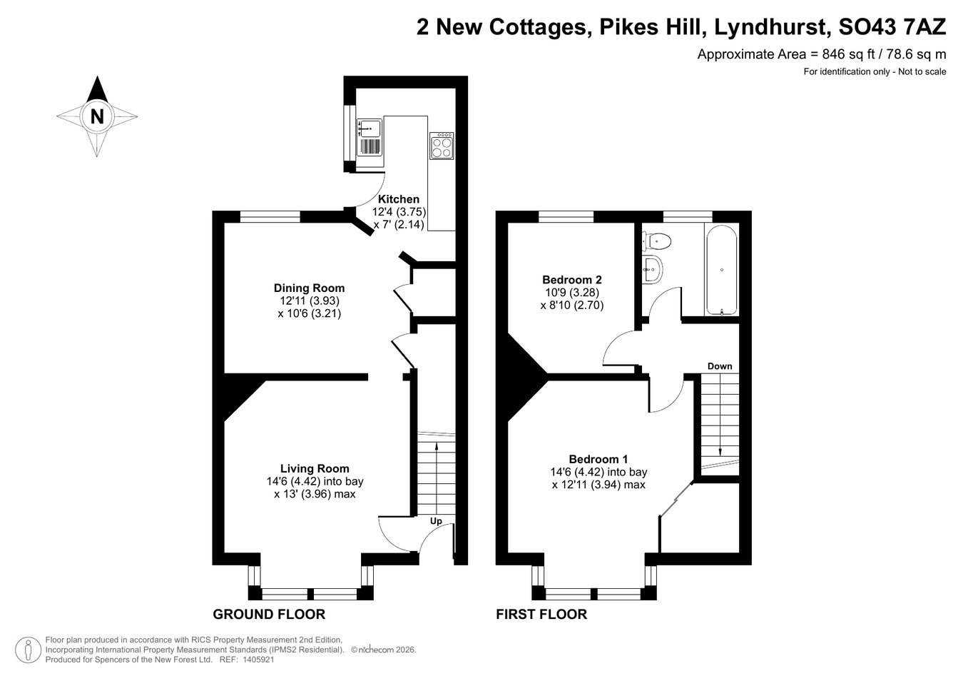 2 New Cottages, Pikes Hill, Lyndhurst floorplan