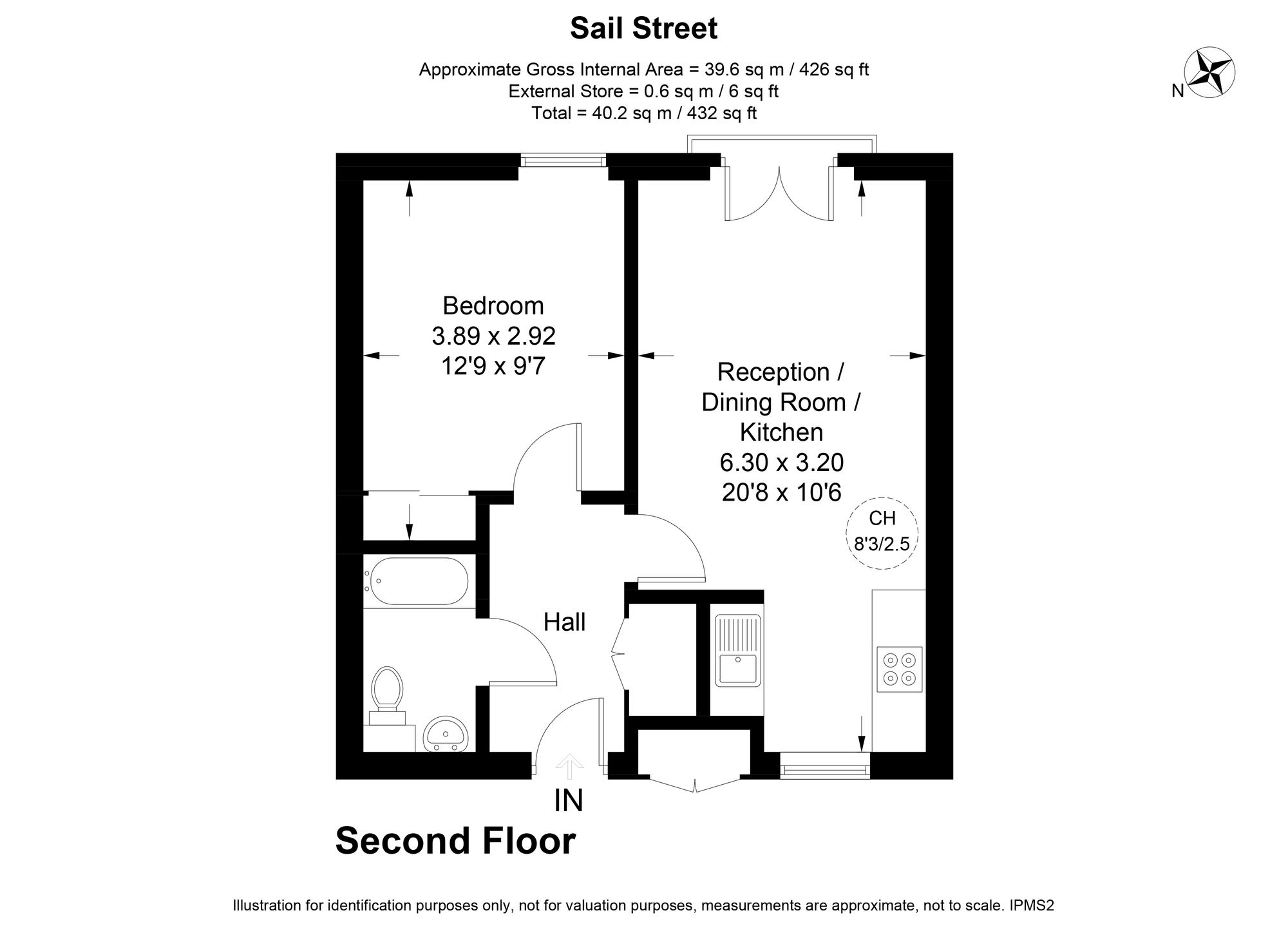 Flat 12, 8 Sail Street, London floorplan