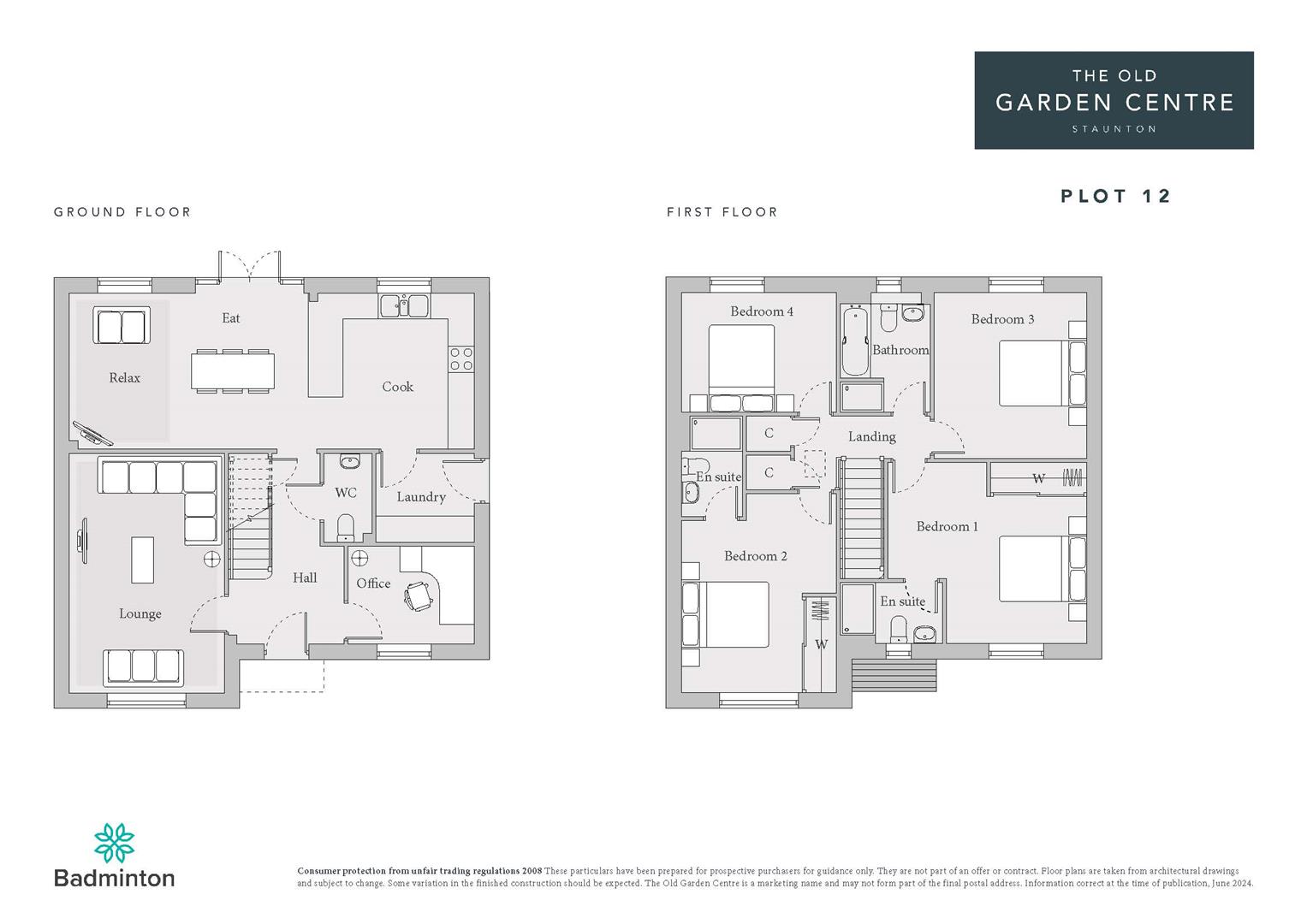 Plot 12, (No 14) Chestnut Drive, Staunton floorplan