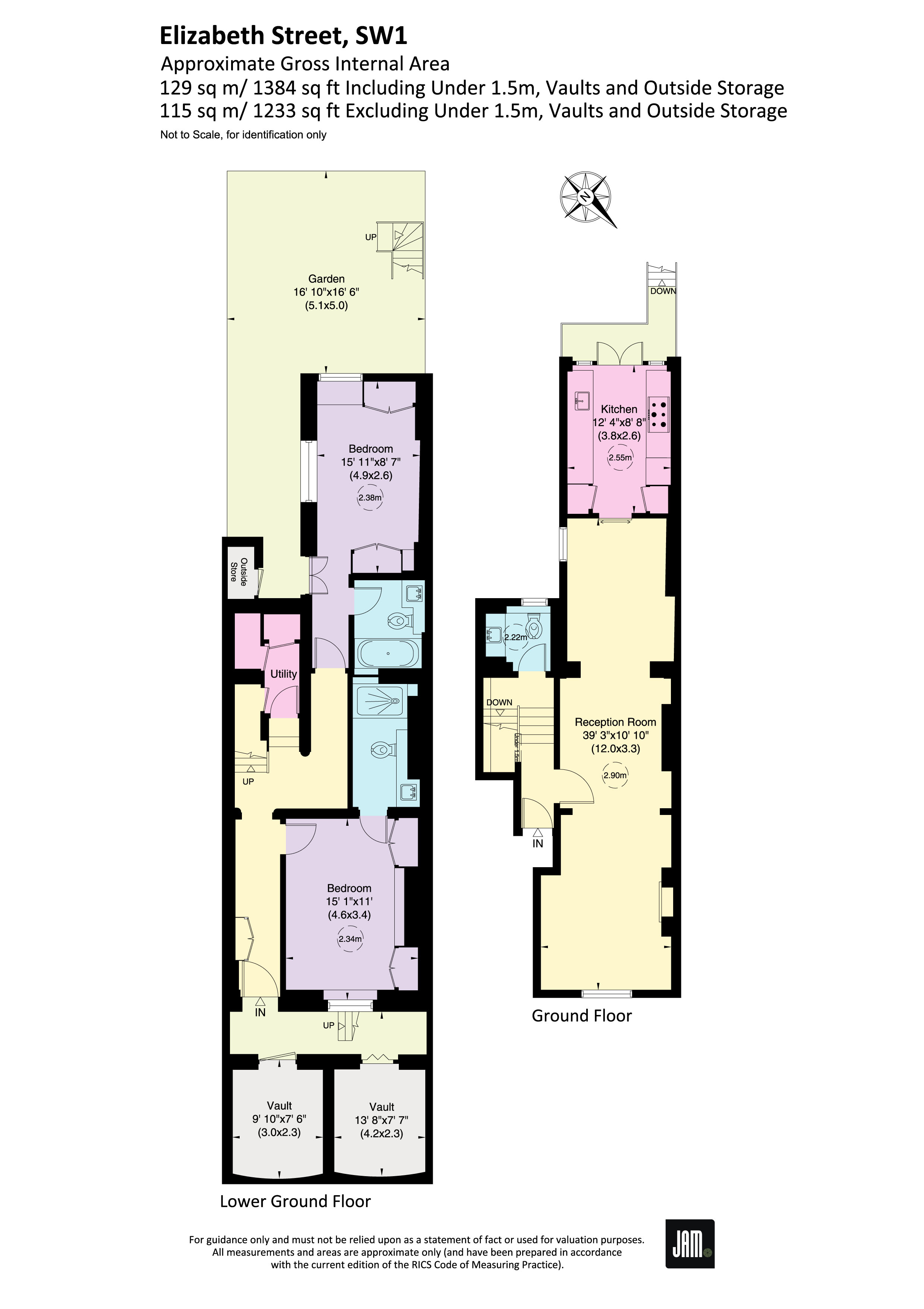 85, Elizabeth Street, London floorplan