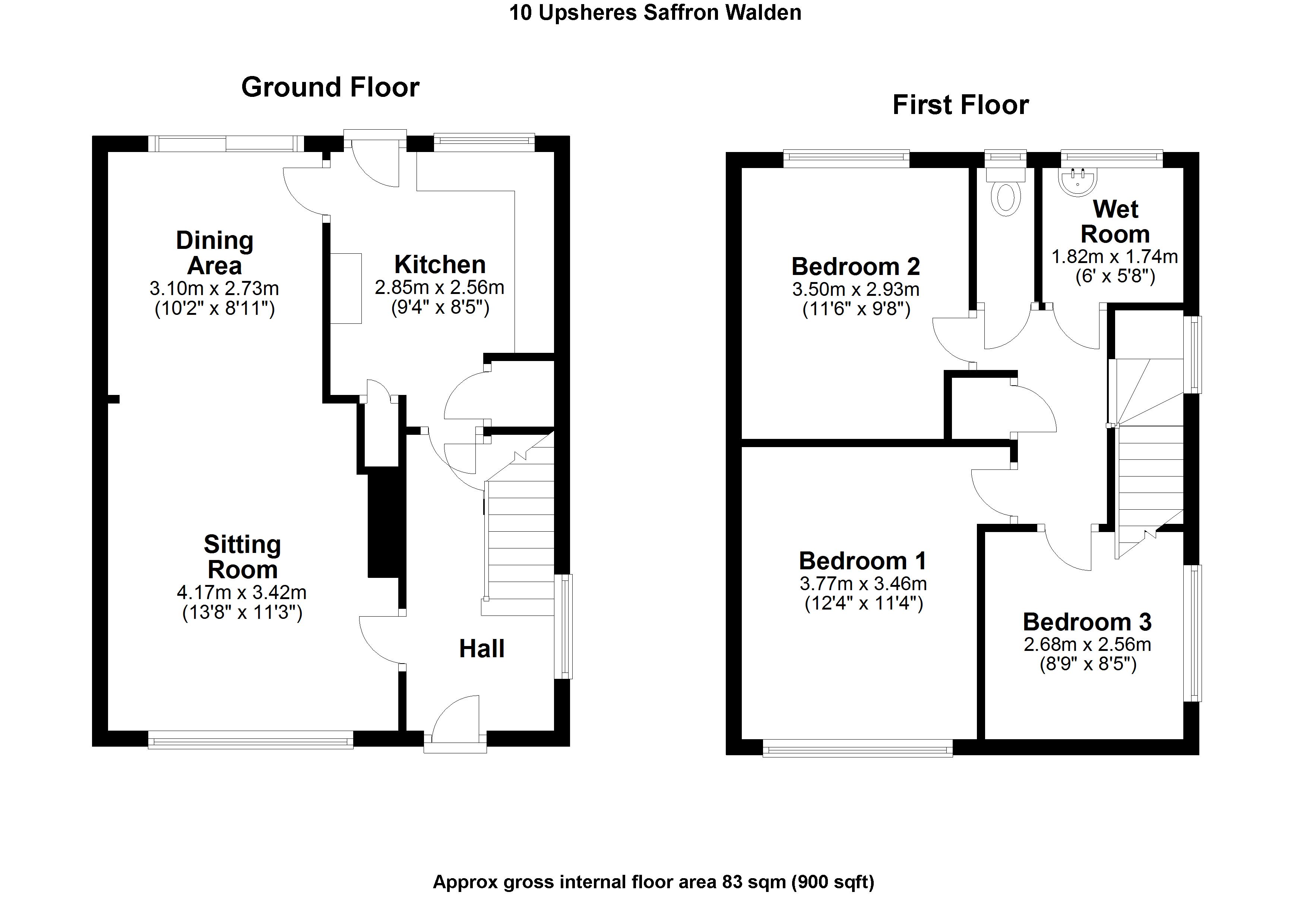 3 Bedrooms Semi-detached house for sale in Upsheres, Saffron Walden, Essex CB11