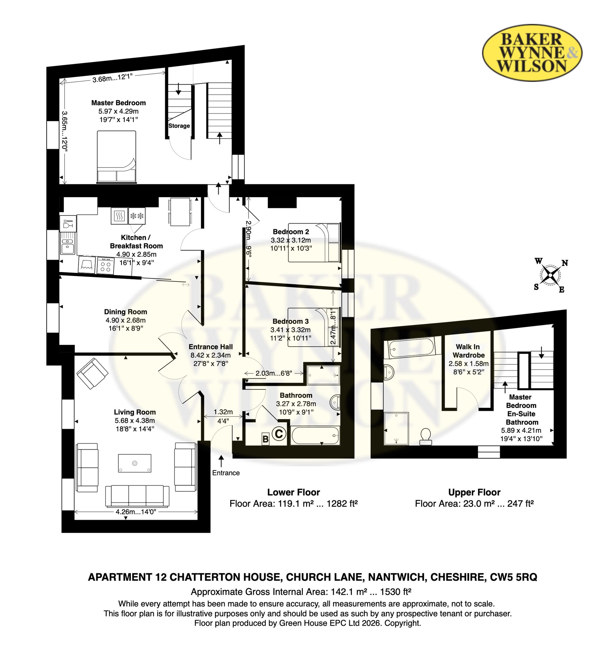 Apt 12, Chatterton House Church Lane, Nantwich floorplan