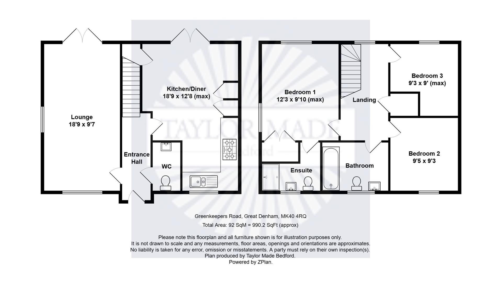 159, Greenkeepers Road, Bedford floorplan