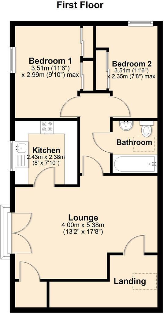 45, New Forest Way, Hull floorplan