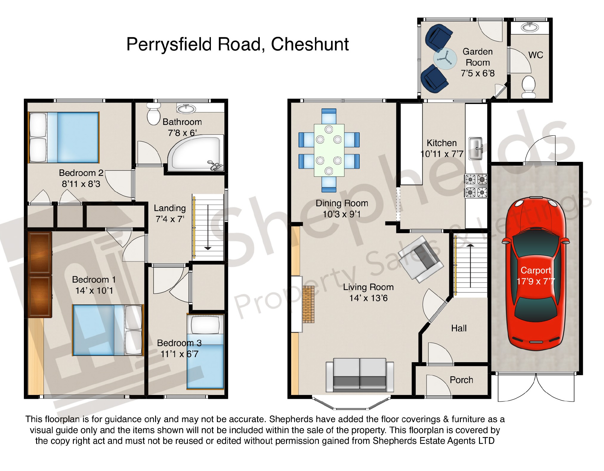 3 Bedrooms Semi-detached house for sale in Perrysfield Road, Cheshunt, Hertfordshire EN8