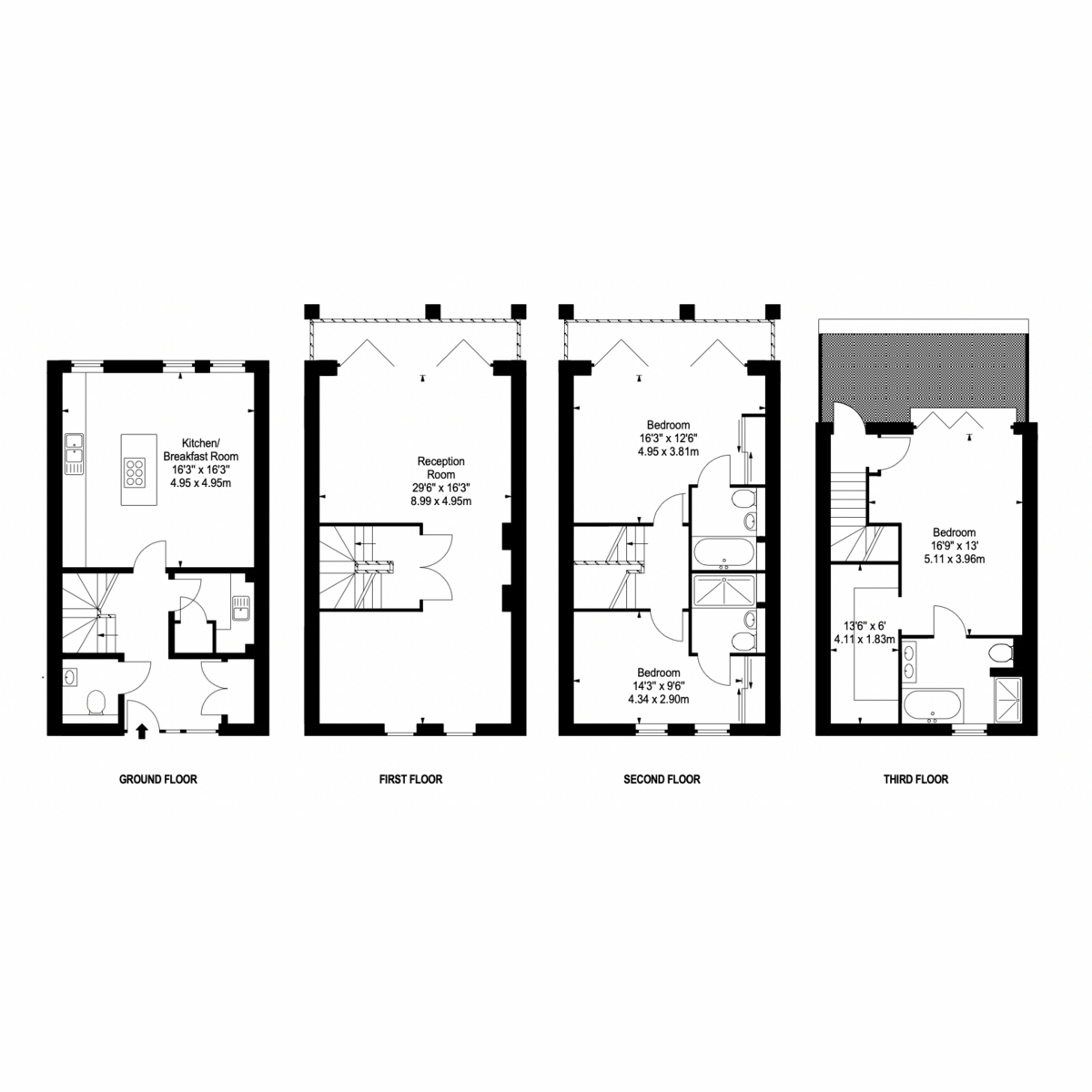 Flat 4, Oxbridge Terrace, Palace Wharf, Rainville Road, London floorplan