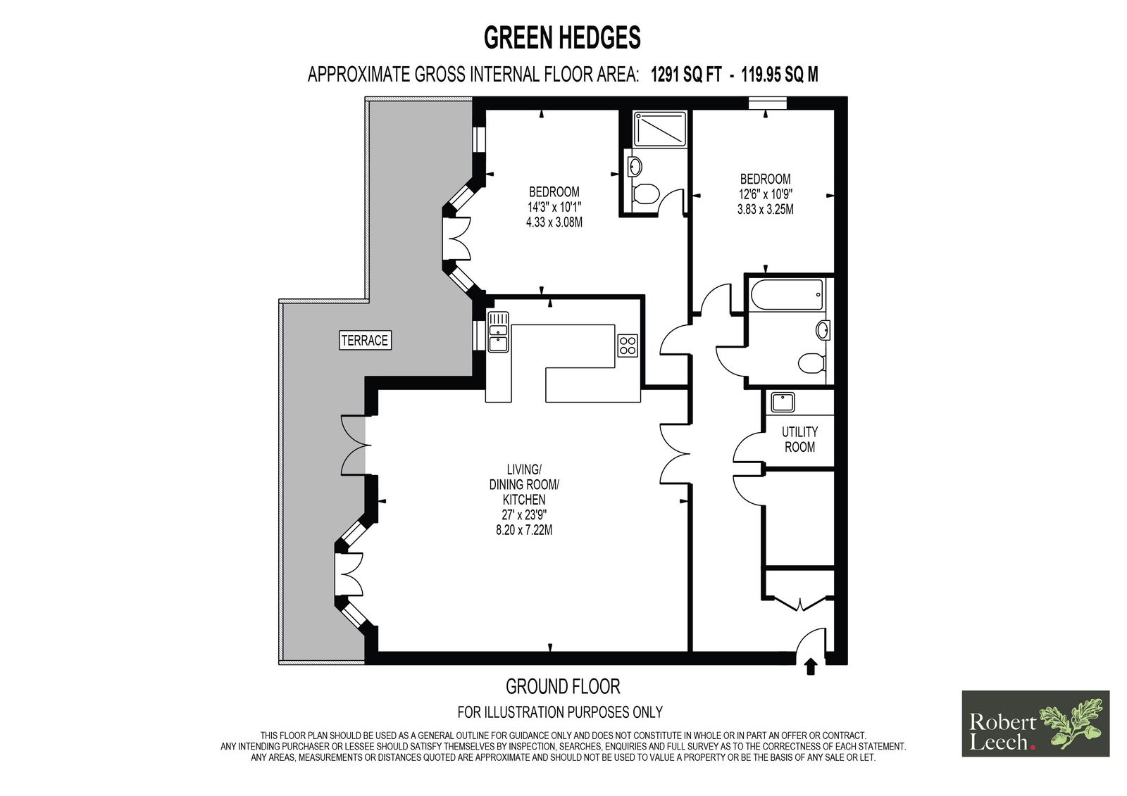 Apartment 1 ,Green Hedges, Westerham Road, Oxted floorplan
