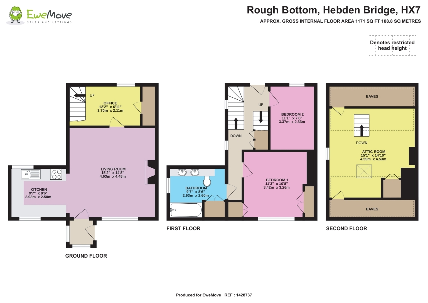 6, ROUGH BOTTOM, HEBDEN BRIDGE floorplan
