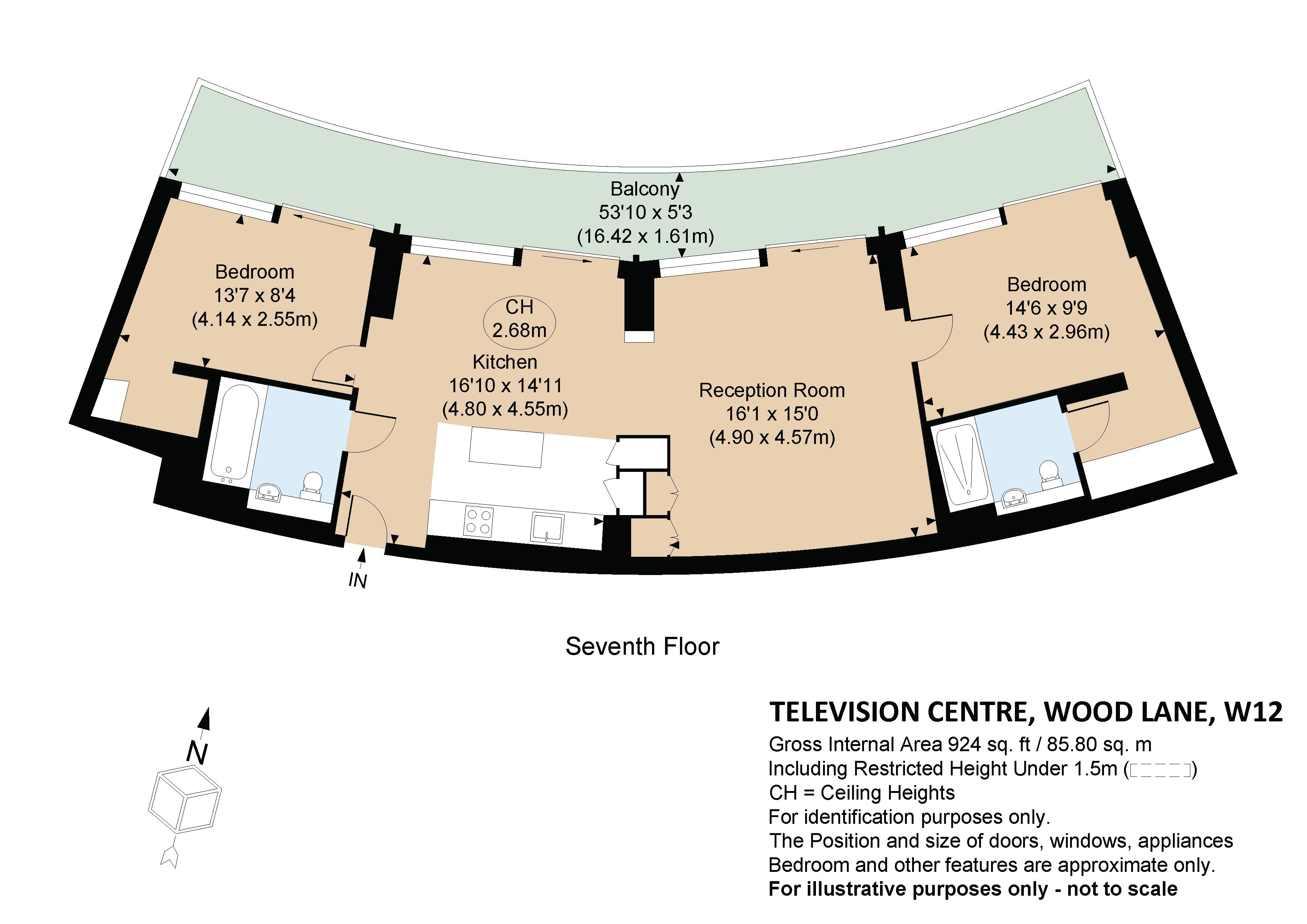 Apartment 715, 3, Television Centre, London floorplan