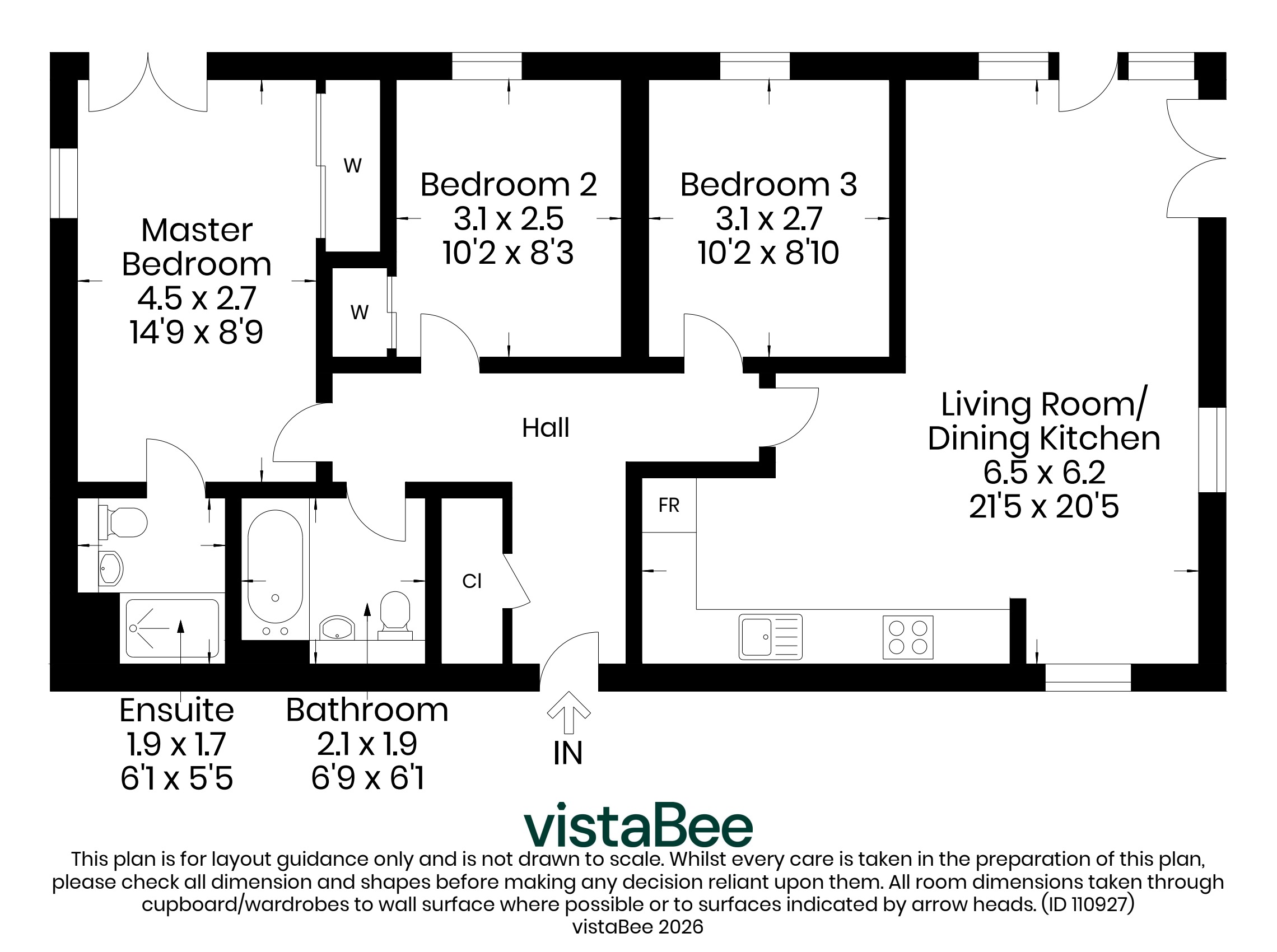 Flat 6/3, 185, Dorchester Avenue, Glasgow floorplan