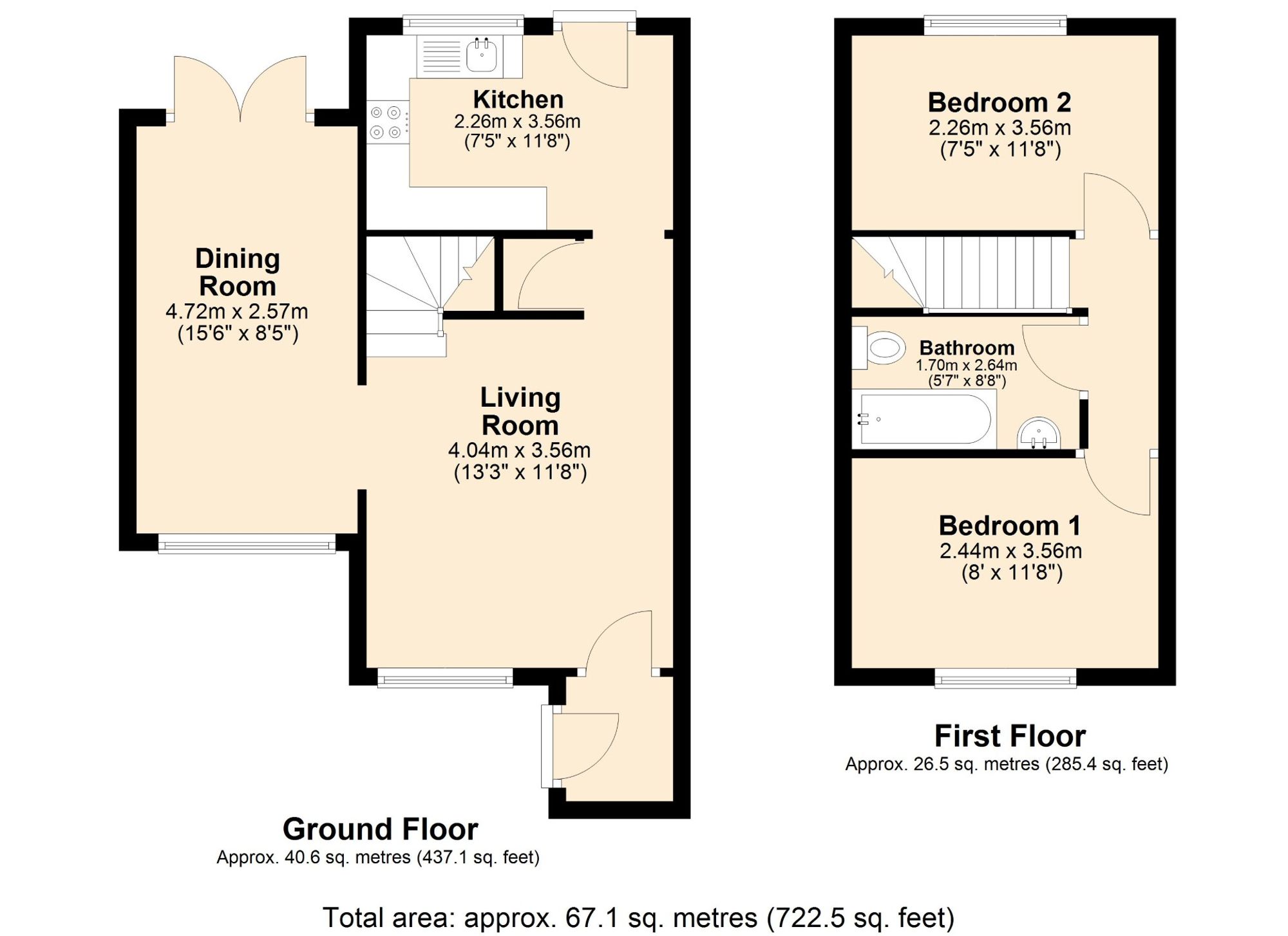 14 Wareham Close, Accrington floorplan