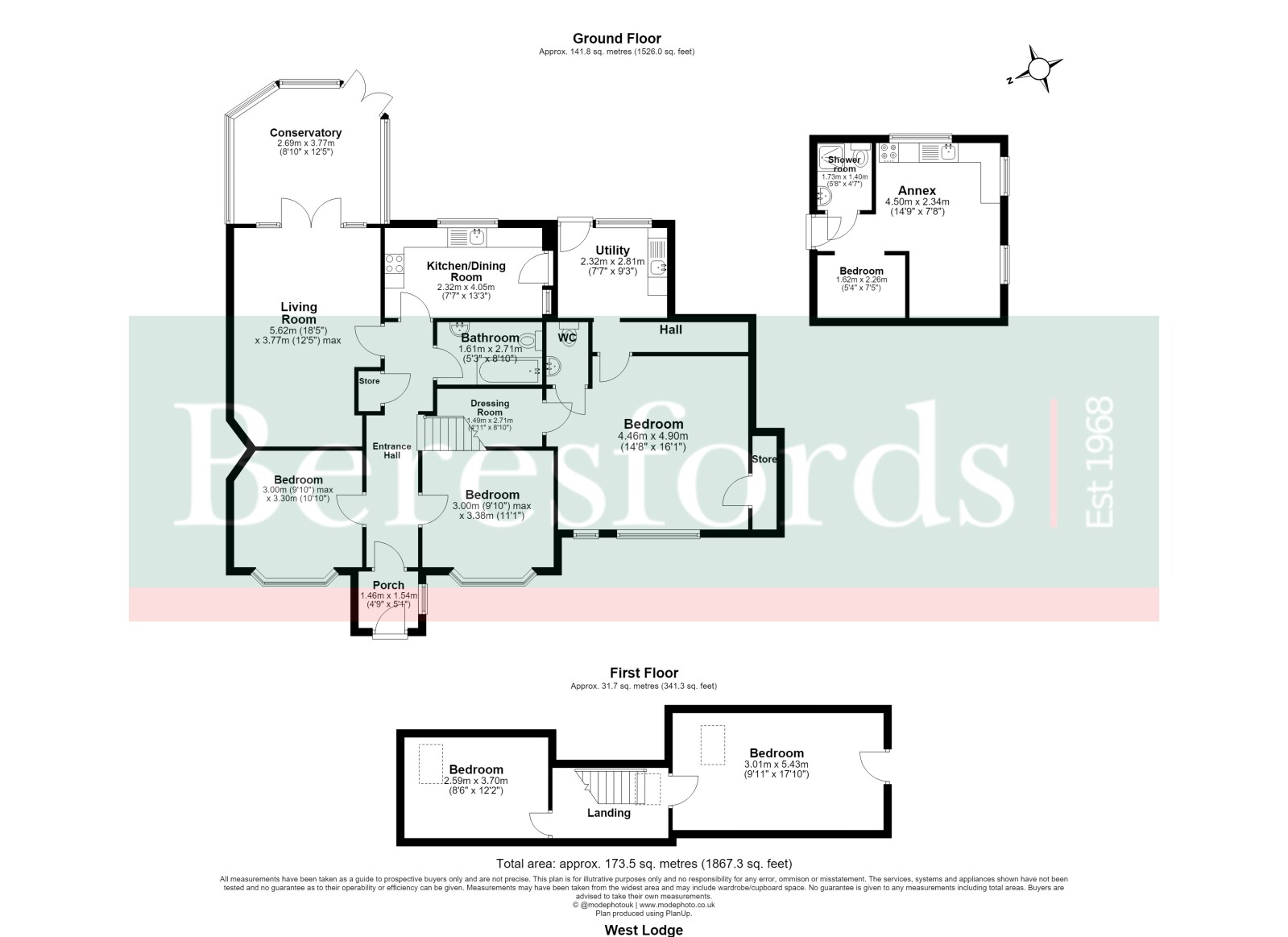 2 West Lodge Bungalows,, Bounstead Road, Colchester floorplan