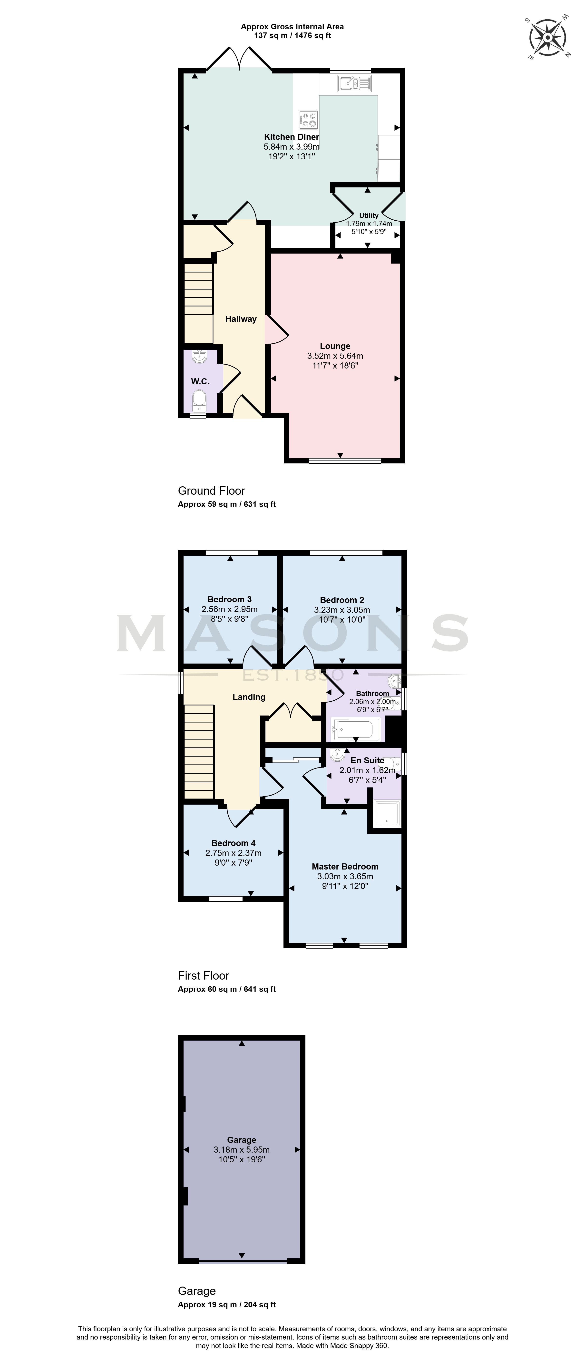 5, Walnut Close, Louth floorplan