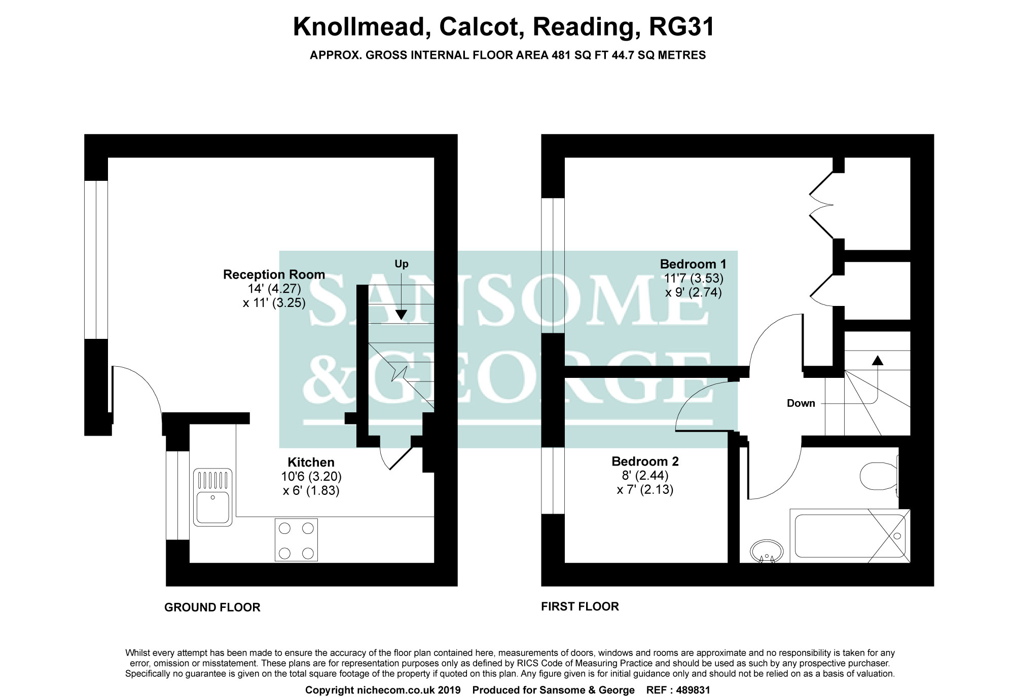 2 Bedrooms End terrace house for sale in Knollmead, Calcot, Reading, Berkshire RG31