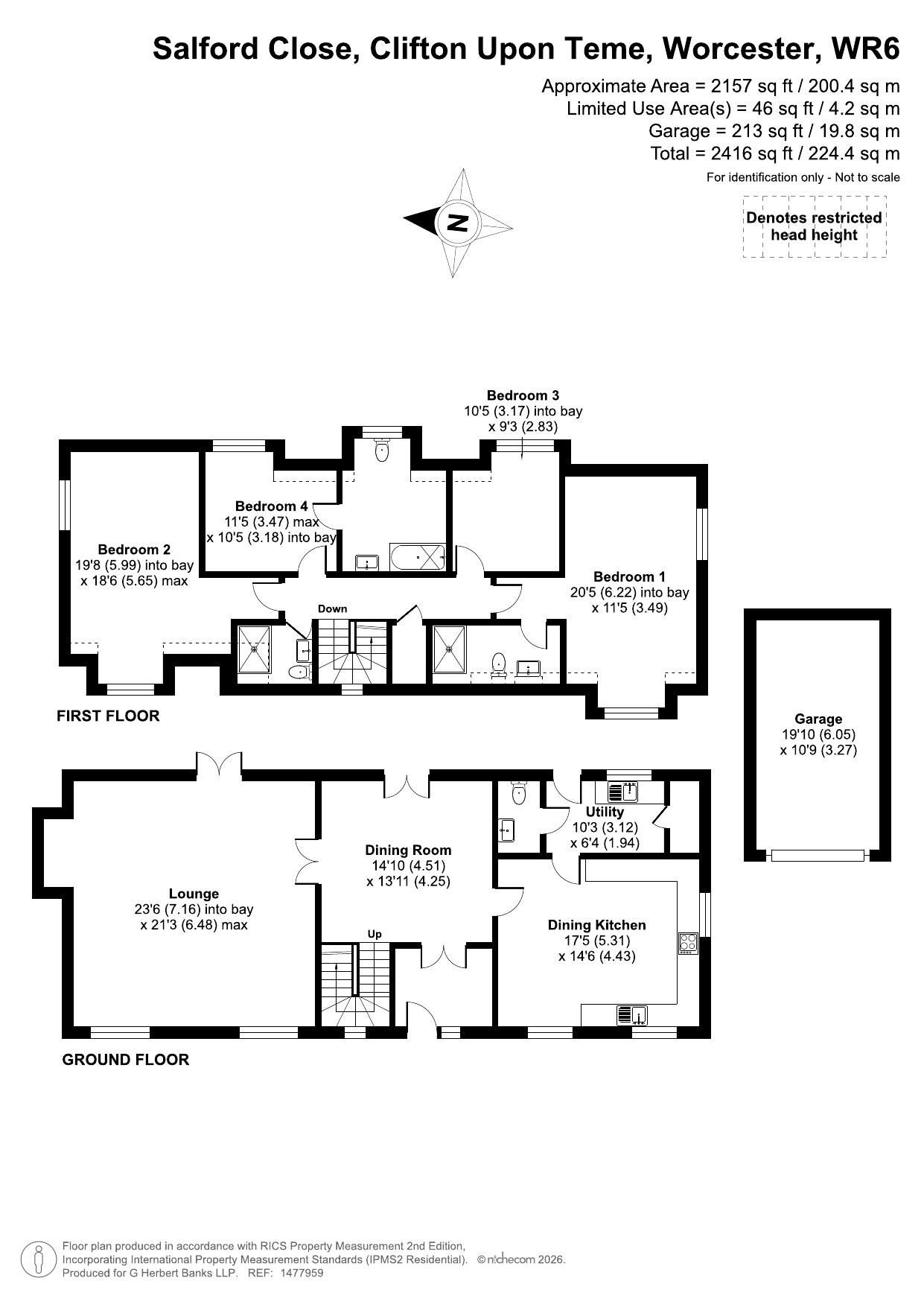 19, Salford Close, Worcester floorplan